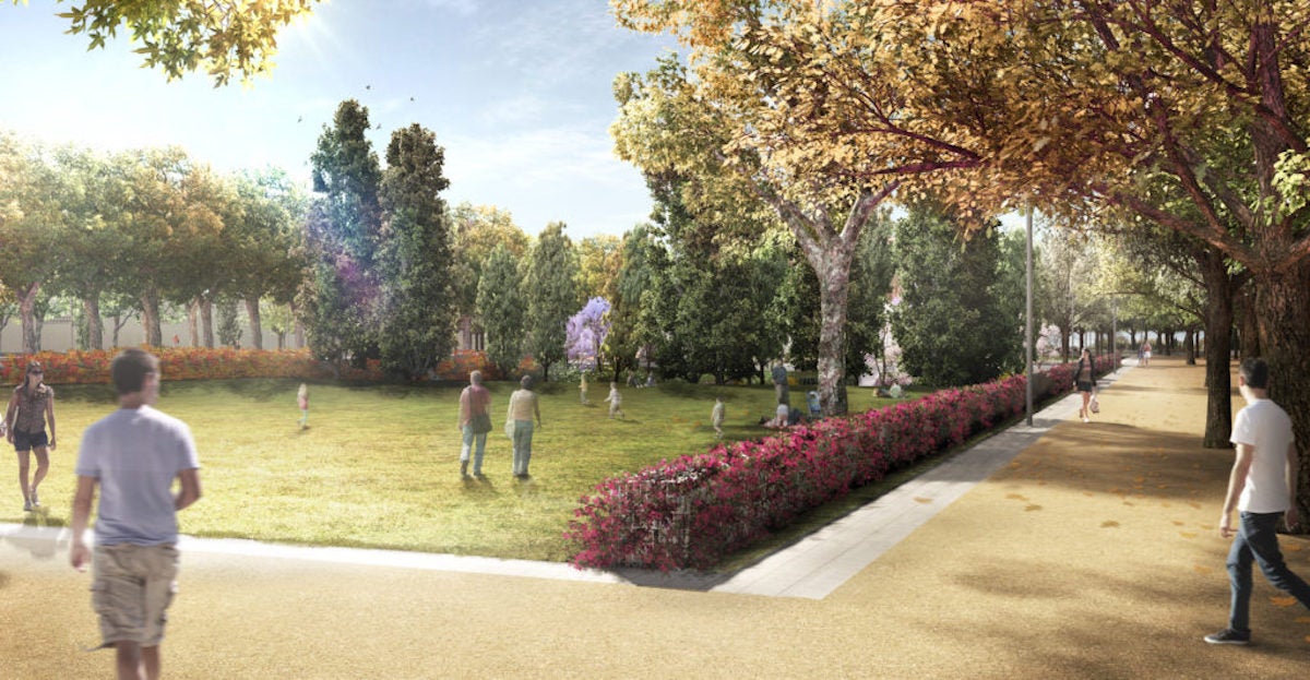 Recreació del futur parc de la Marina del Prat Vermell / Ajuntament de Barcelona