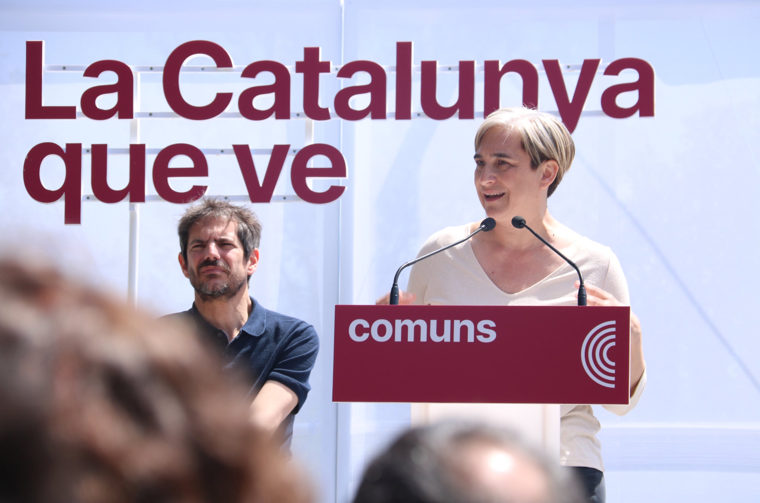 Colau, en l'acte d'aquest matí ! Gerard Aritigas (ACN)