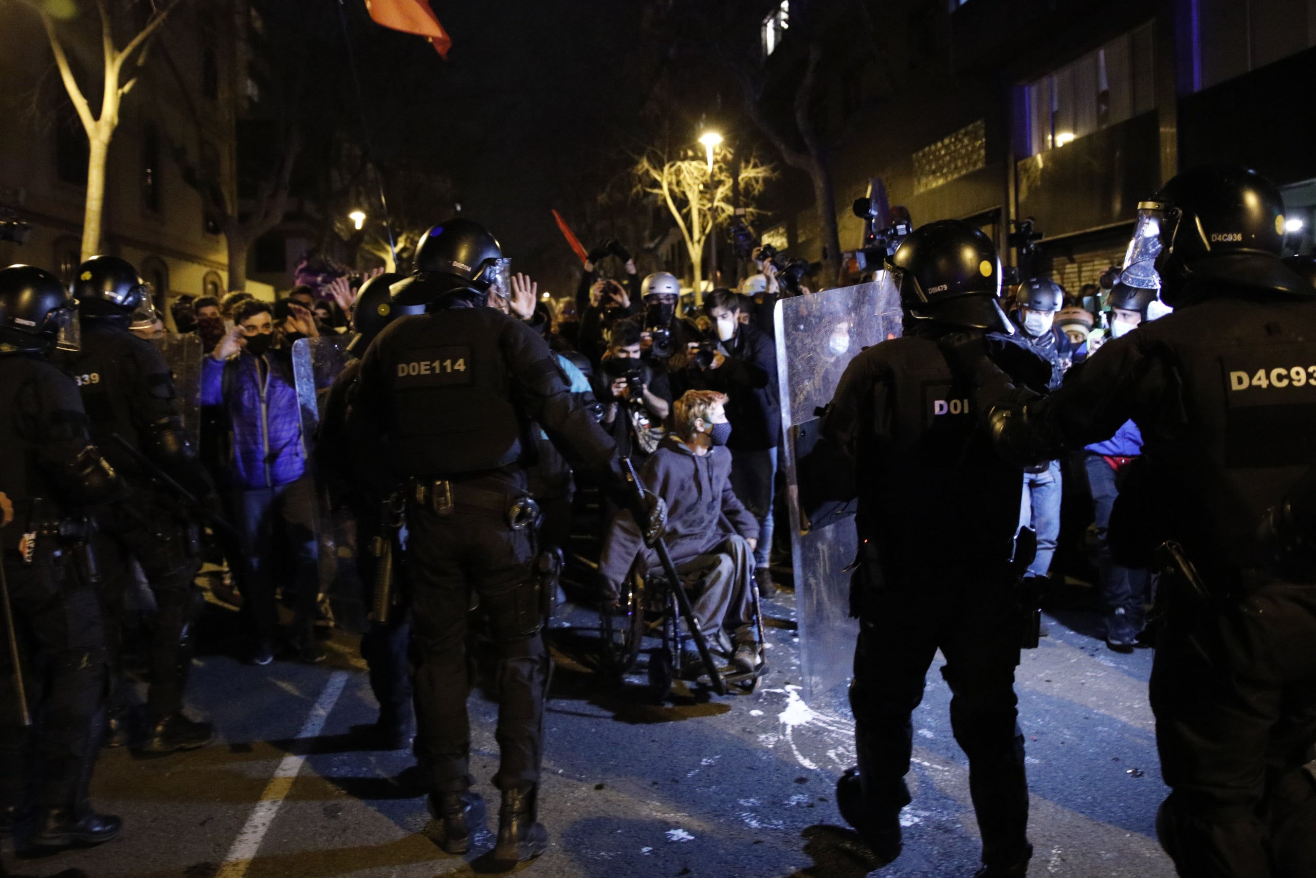 Imatge d'arxiu de la protesta en suport a Pablo Hasél / EP
