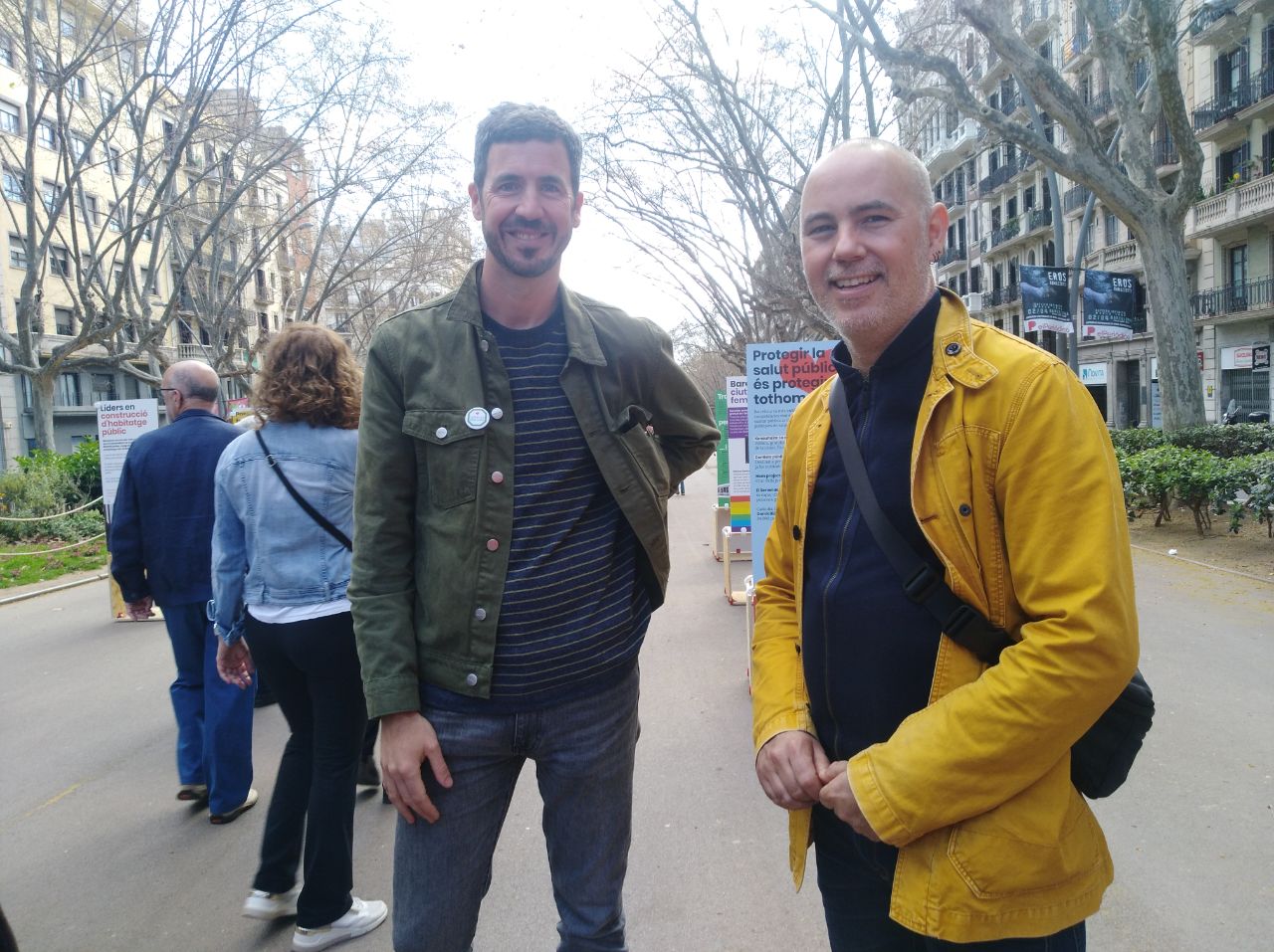 Guille López (esquerra) acompanyat d'Eloi Badia / BComú