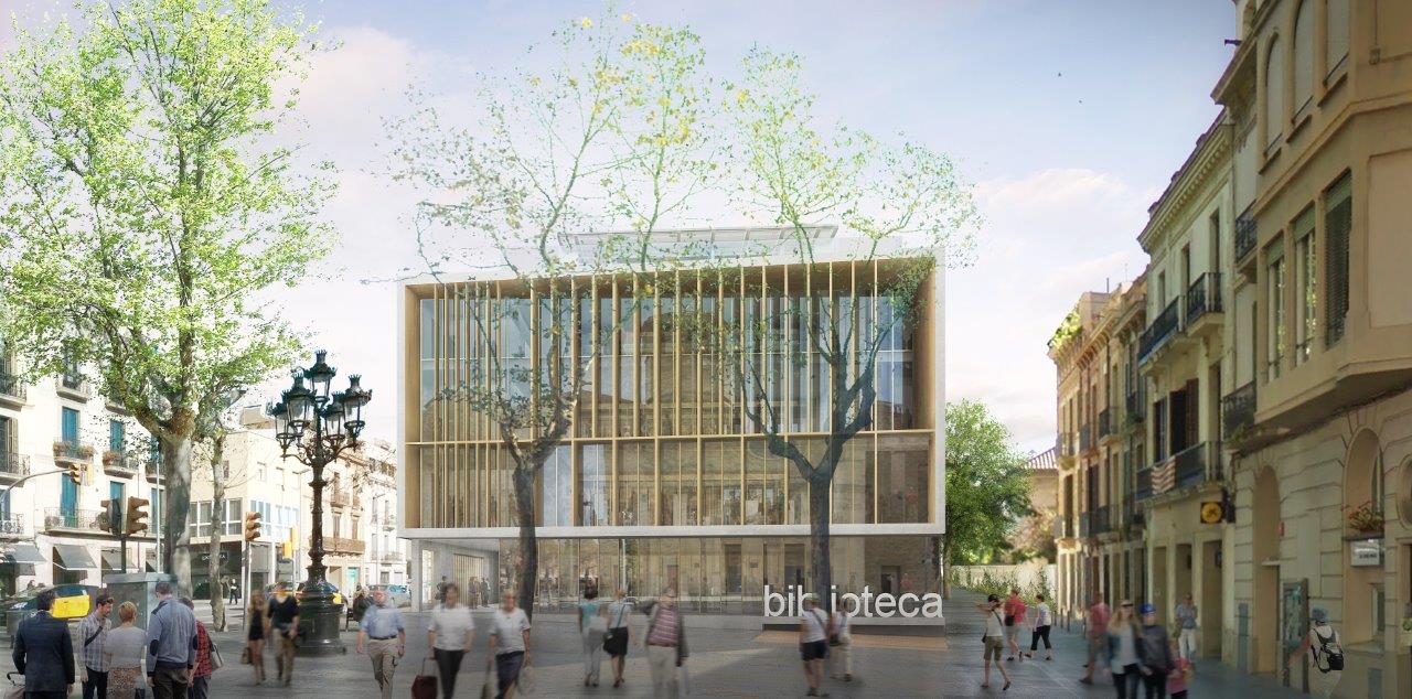 Recreació virtual de la biblioteca J.V.Foix del barri de Sarrià / ACN