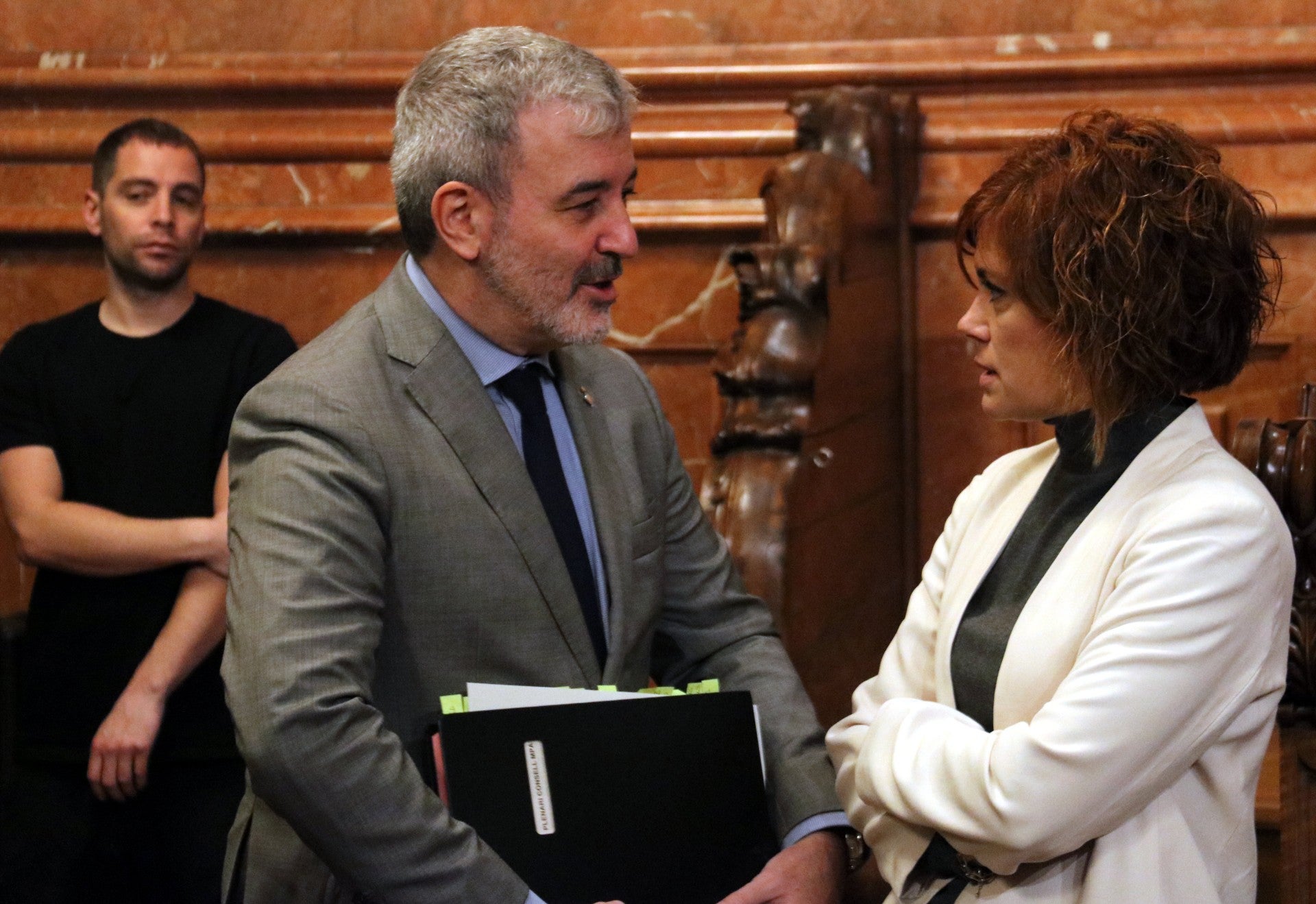 Jaume Collboni i Elisenda Alamany, en el plenari del febrer passat / ACN-Pol Solà 