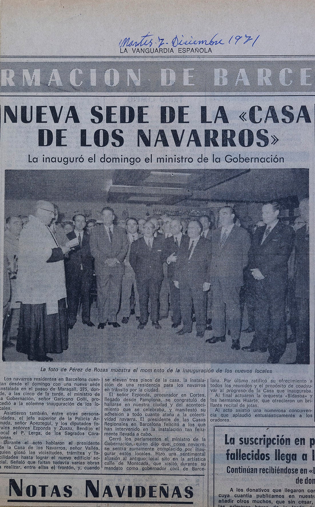 retall de La Vanguardia del desembre del 1971