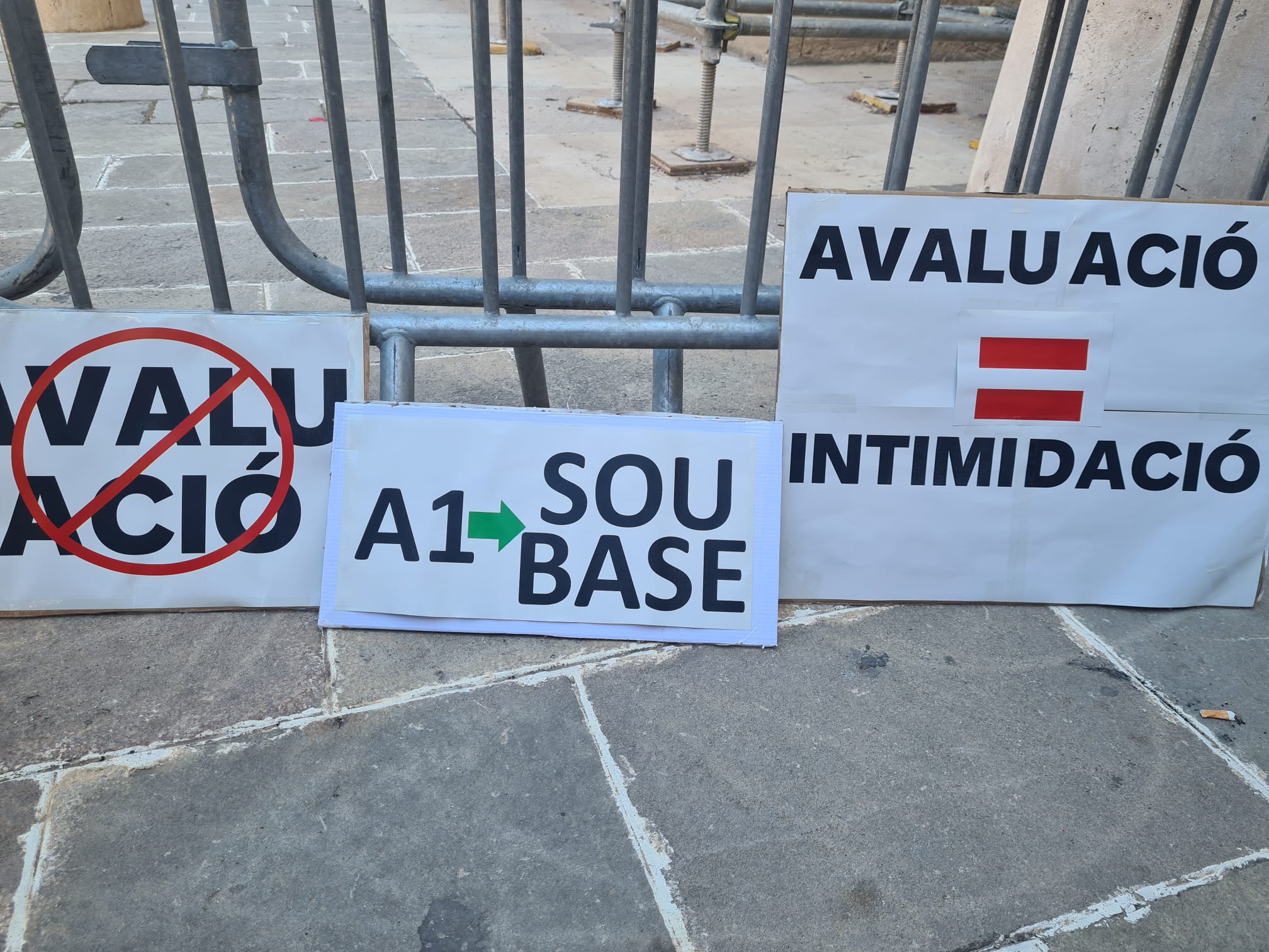Cartells de la protesta de CSIF, del divendres passat / CSIF 