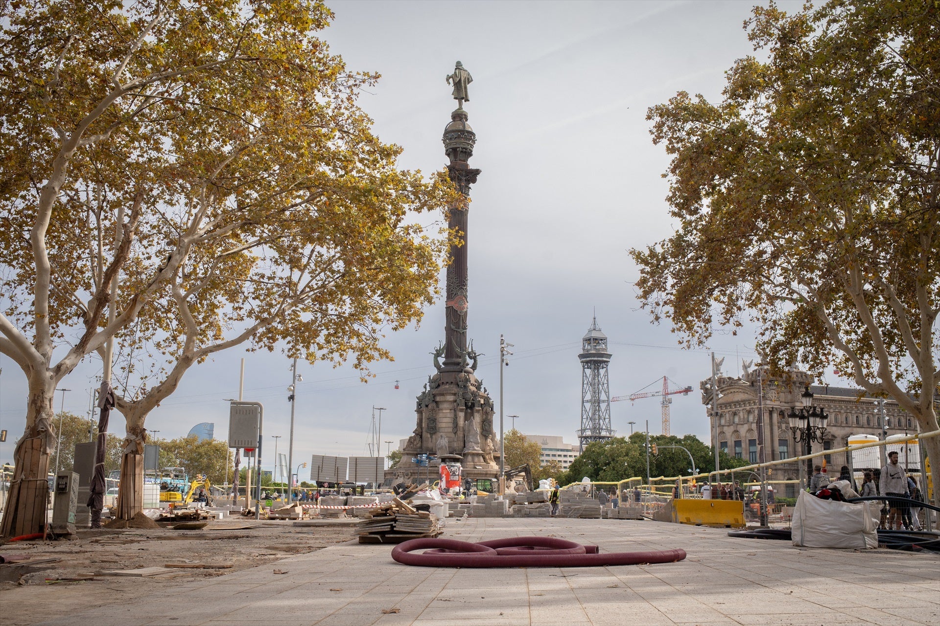 Imatge de les obres al tram final de Rambla / David Zorrakino - Europa Press