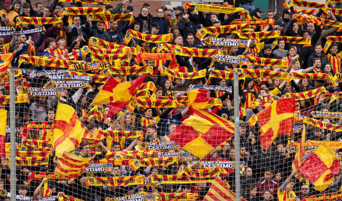 L'afició del Sant Andreu en una imatge d'arxiu | UE Sant Andreu
