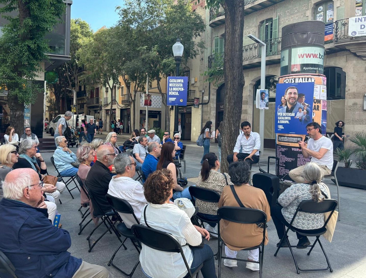 El cartell d'un acte de Junts dilluns passat l'ha destapat / Junts Sant Andreu