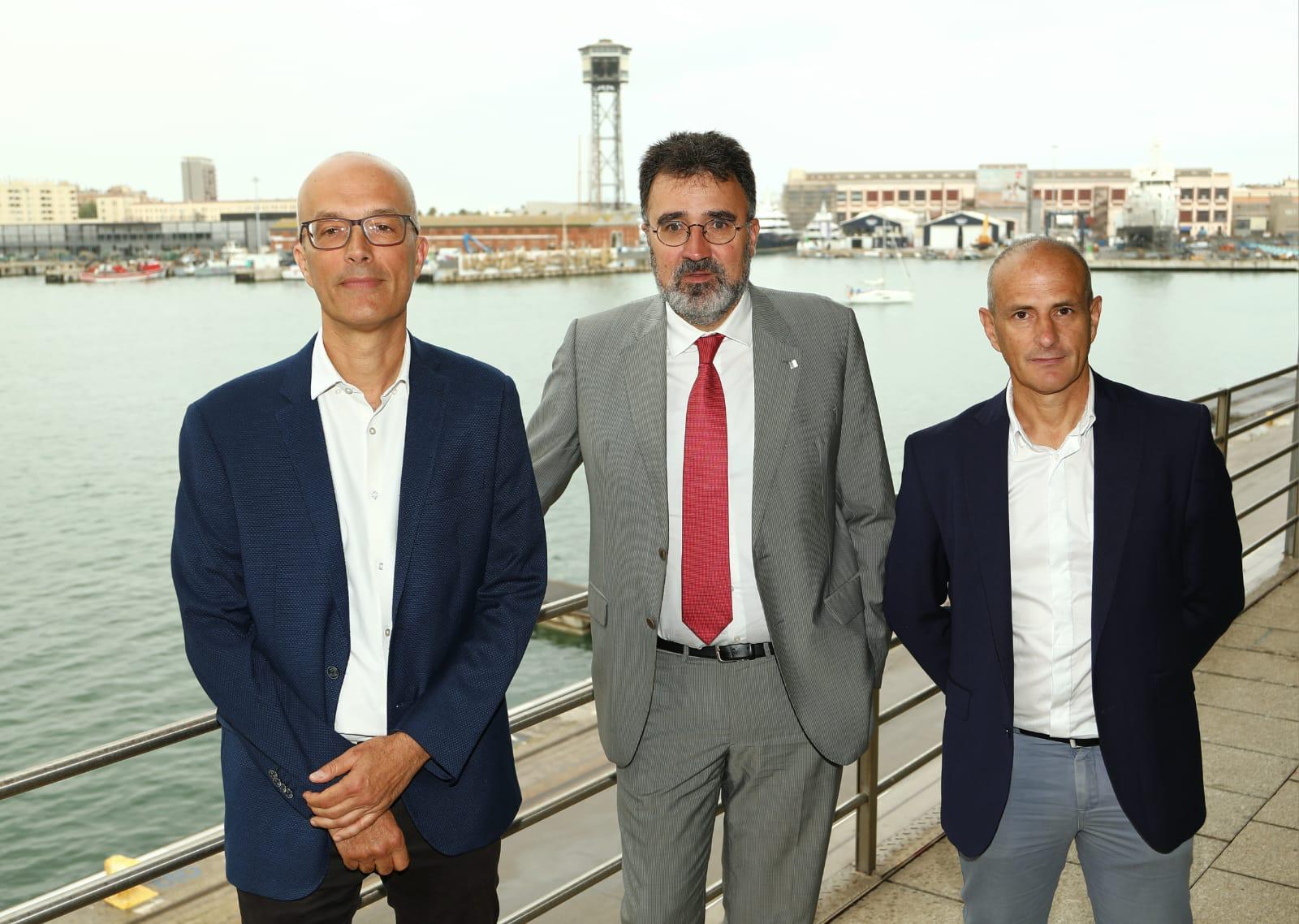  D’esquerra a dreta, Jordi Torrent, cap d’Estratègia del Port de Barcelona; Lluís Salvadó, president del Port de Barcelona; i David Pino, director de la Gerència Urbanística del Port Vell / Cedida