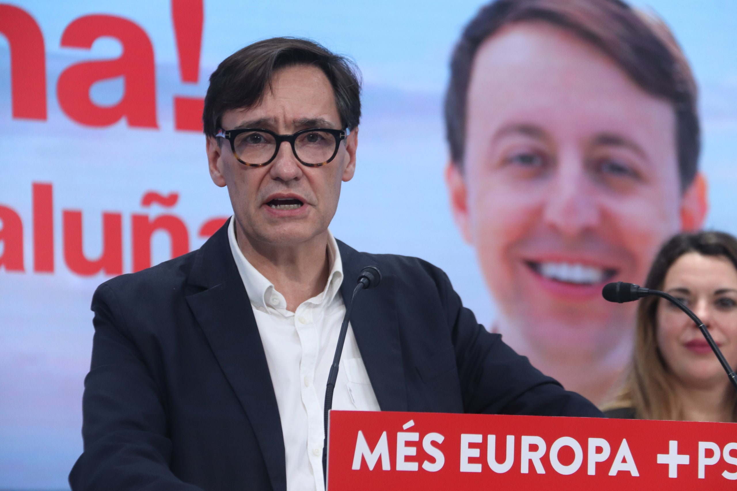 Salvador Illa, la nit del 9-J, després de la victòria del PSC a Catalunya / ACN- Marta Sierra