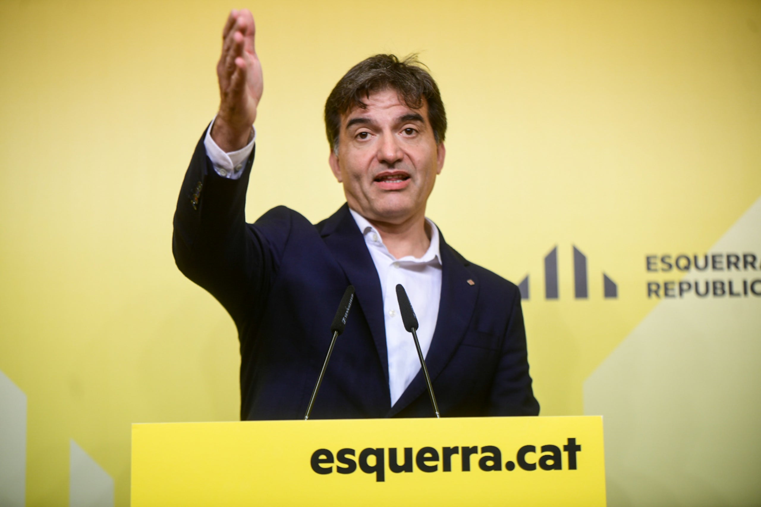 L'exviceconseller del Govern, Sergi Sabrià, durant una roda de premsa / ACN