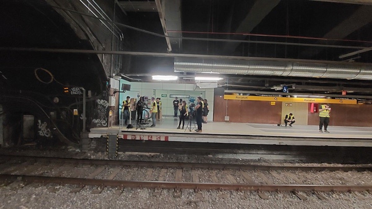 Rodatge de la pel·lícula 'Estación Rocafort', a la xarxa de metro de Barcelona / TMB