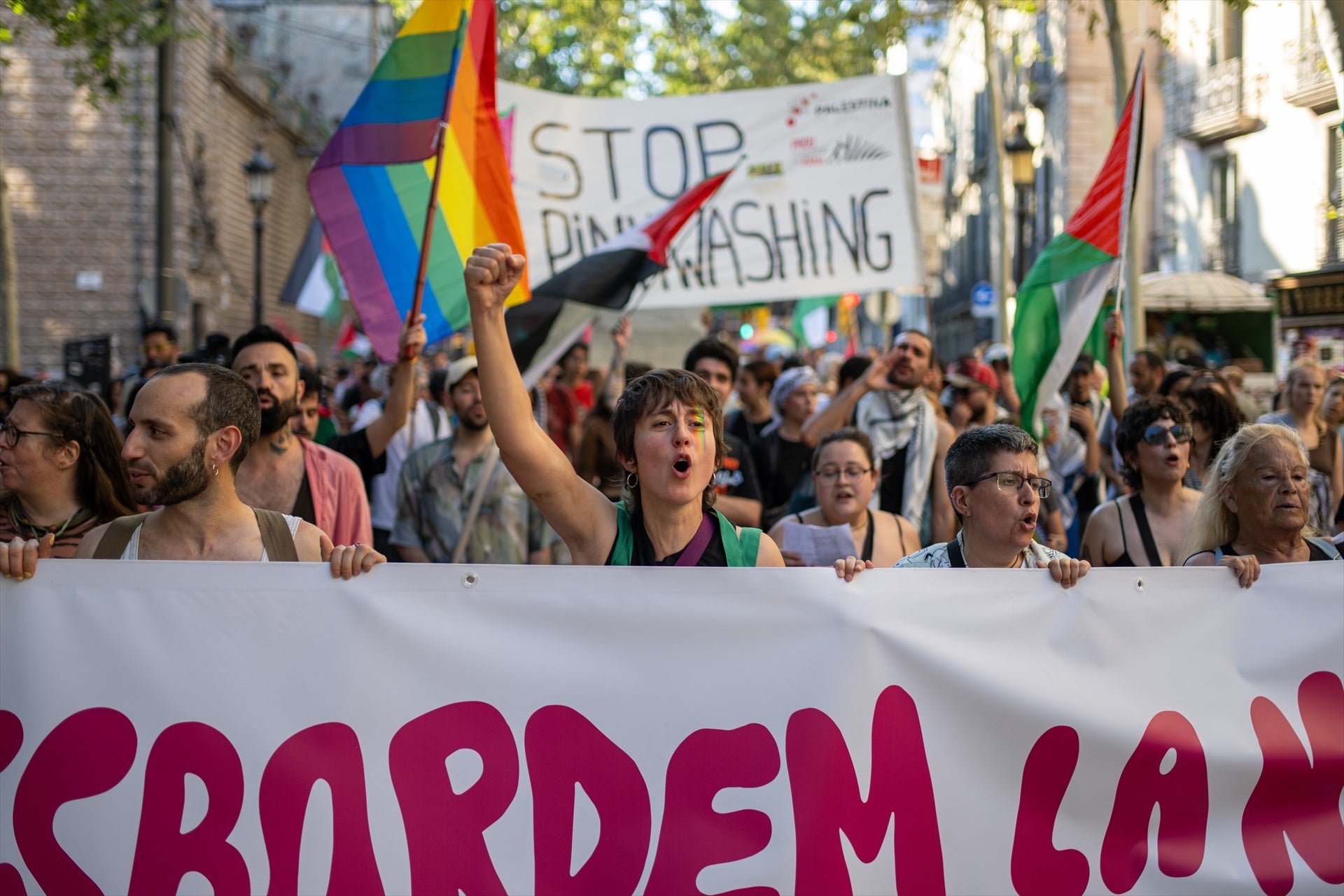 Imatge d'una manifestació en defensa dels drets LGTBI a Barcelona | Lorena Sopêna / Europa Press