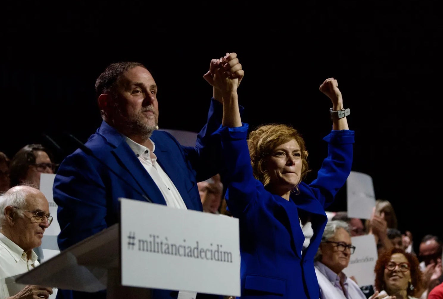 Oriol Junqueras i Elisenda Alamany, el tàndem que dirigeix ERC i que també s'ha imposat a Barcelona amb la candidatura d'Eva Baró MIREIA COMAS