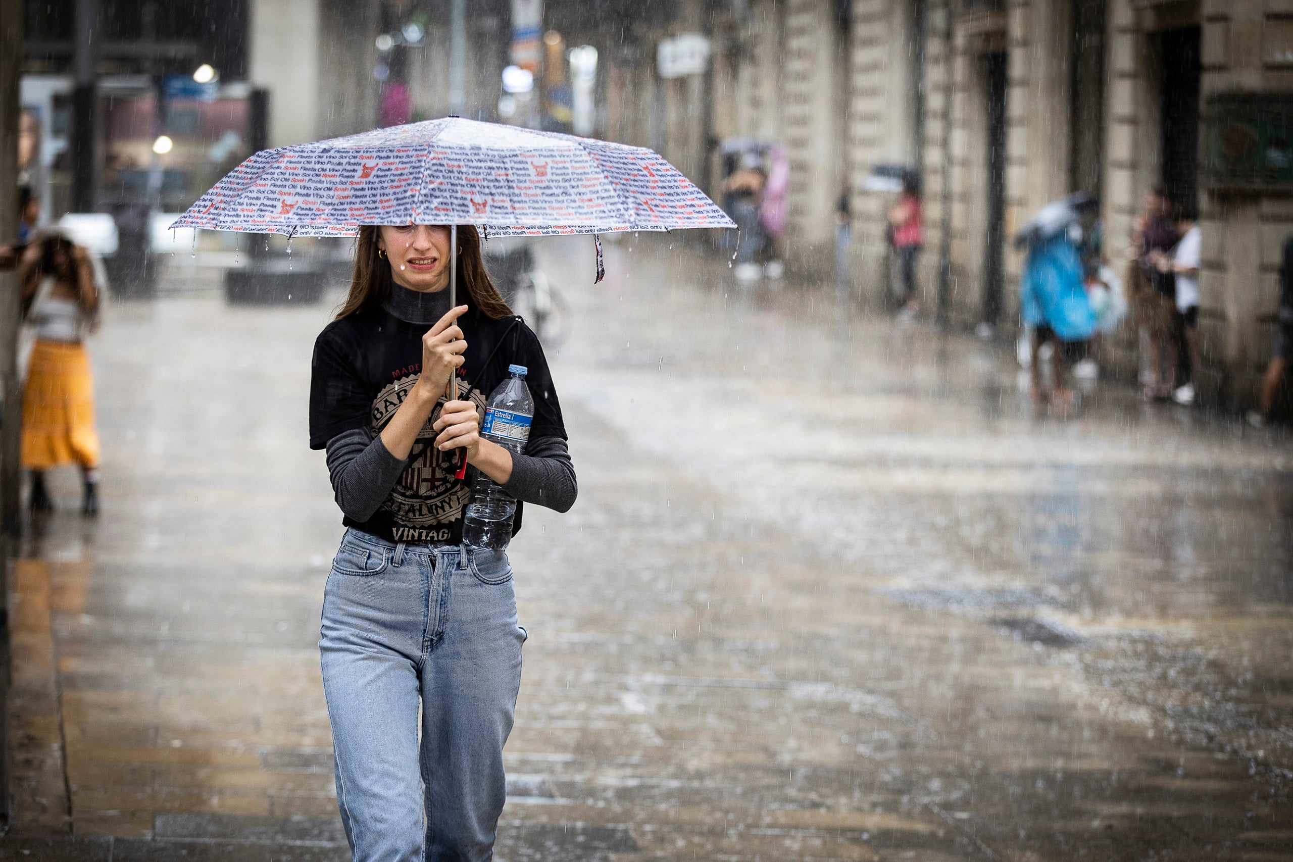 Pluja al centre de Barcelona.
Arxiu.
| Jordi Play