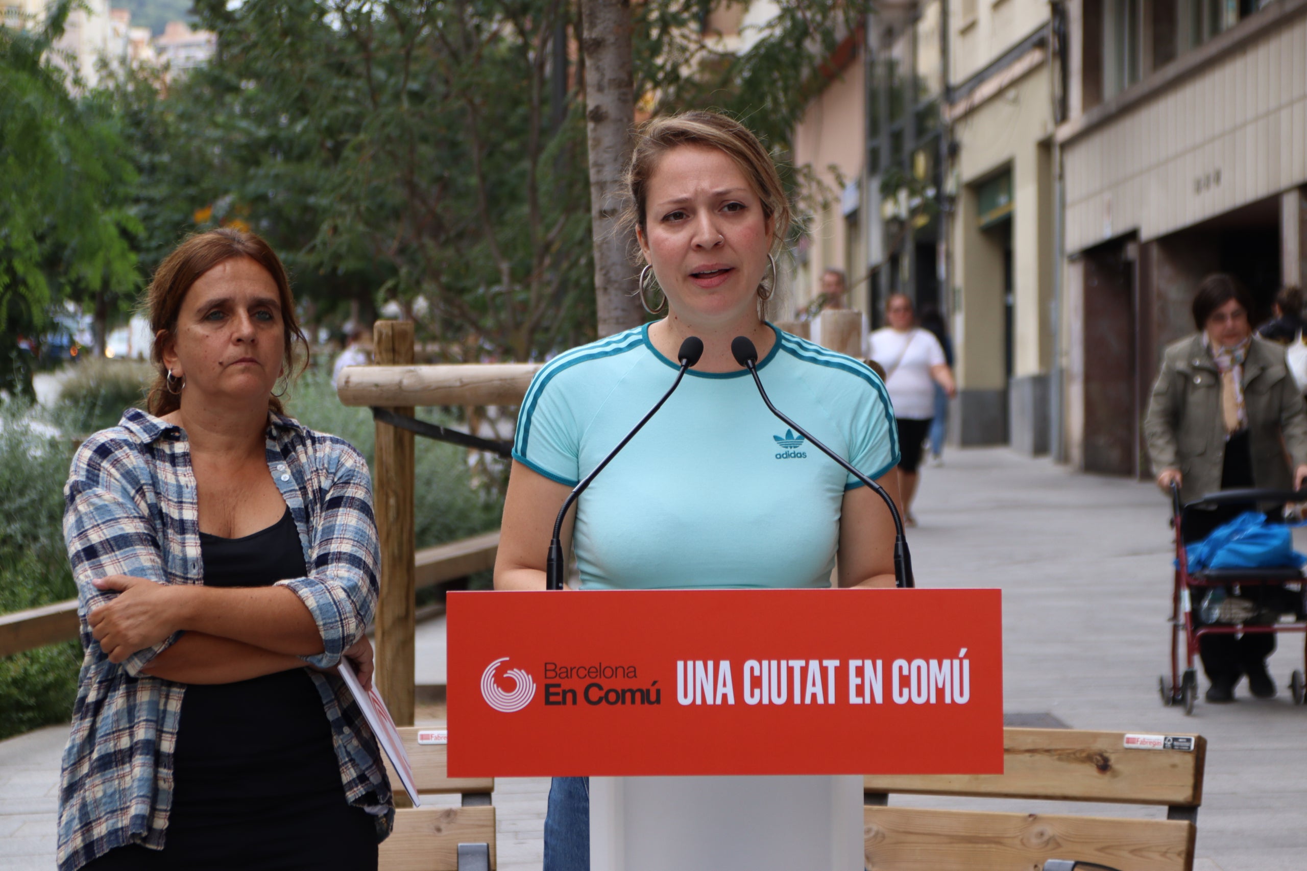 Gemma Tarafa i Janet Sanz durant la roda de premsa / ACN