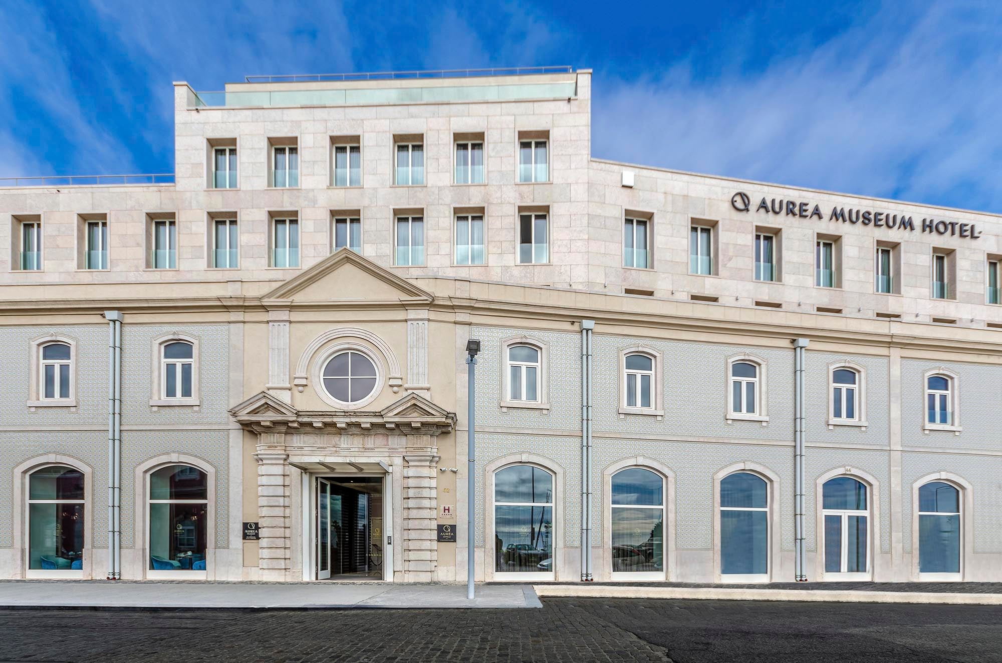 Façana exterior de l'Aurea Museum, un hotel de Lisboa que amaga un jaciment arqueològic / Aurea Museum