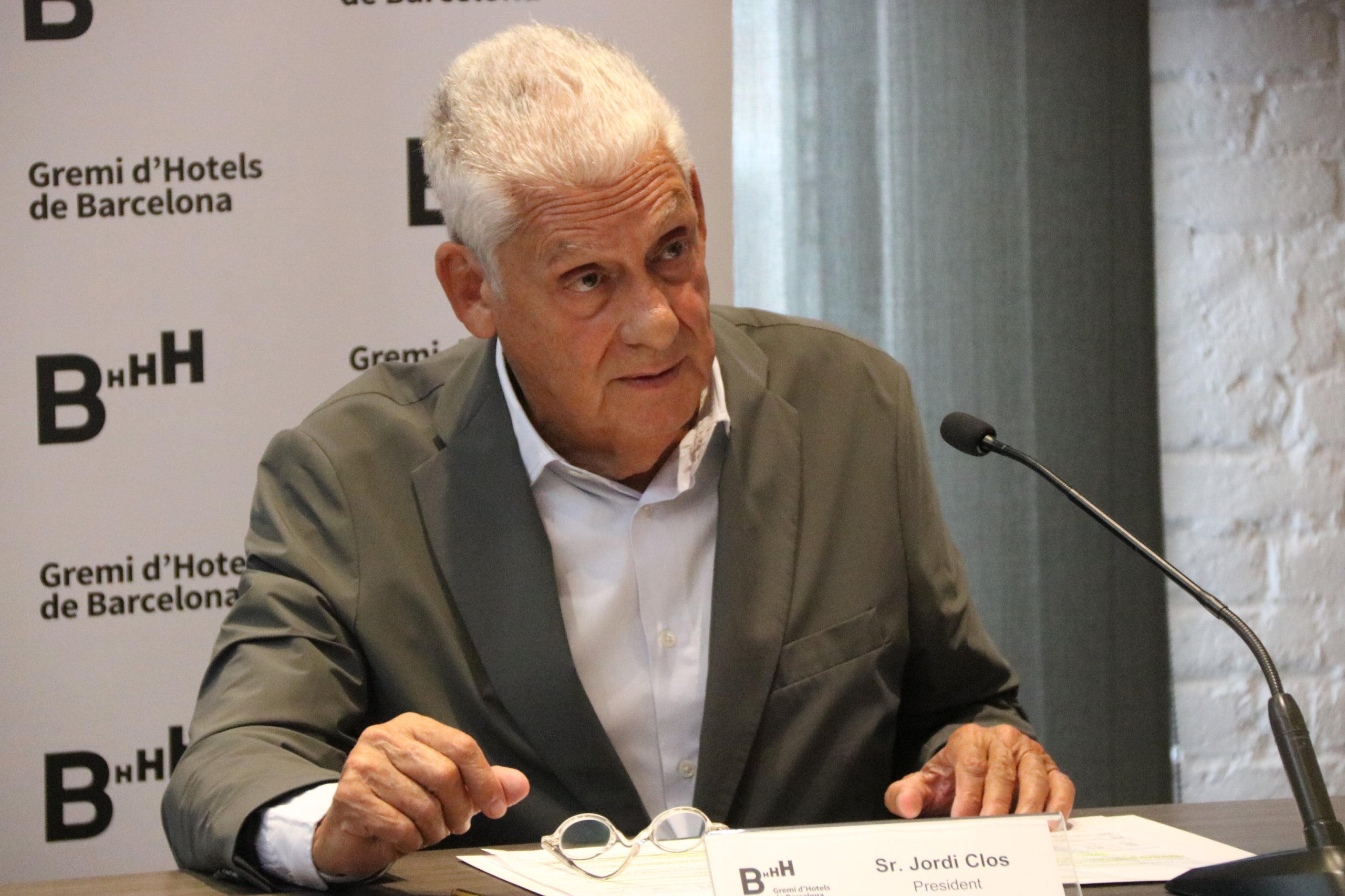 El director del Gremi d'Hotels de Barcelona, Jordi Clos, en una roda de premsa / ACN