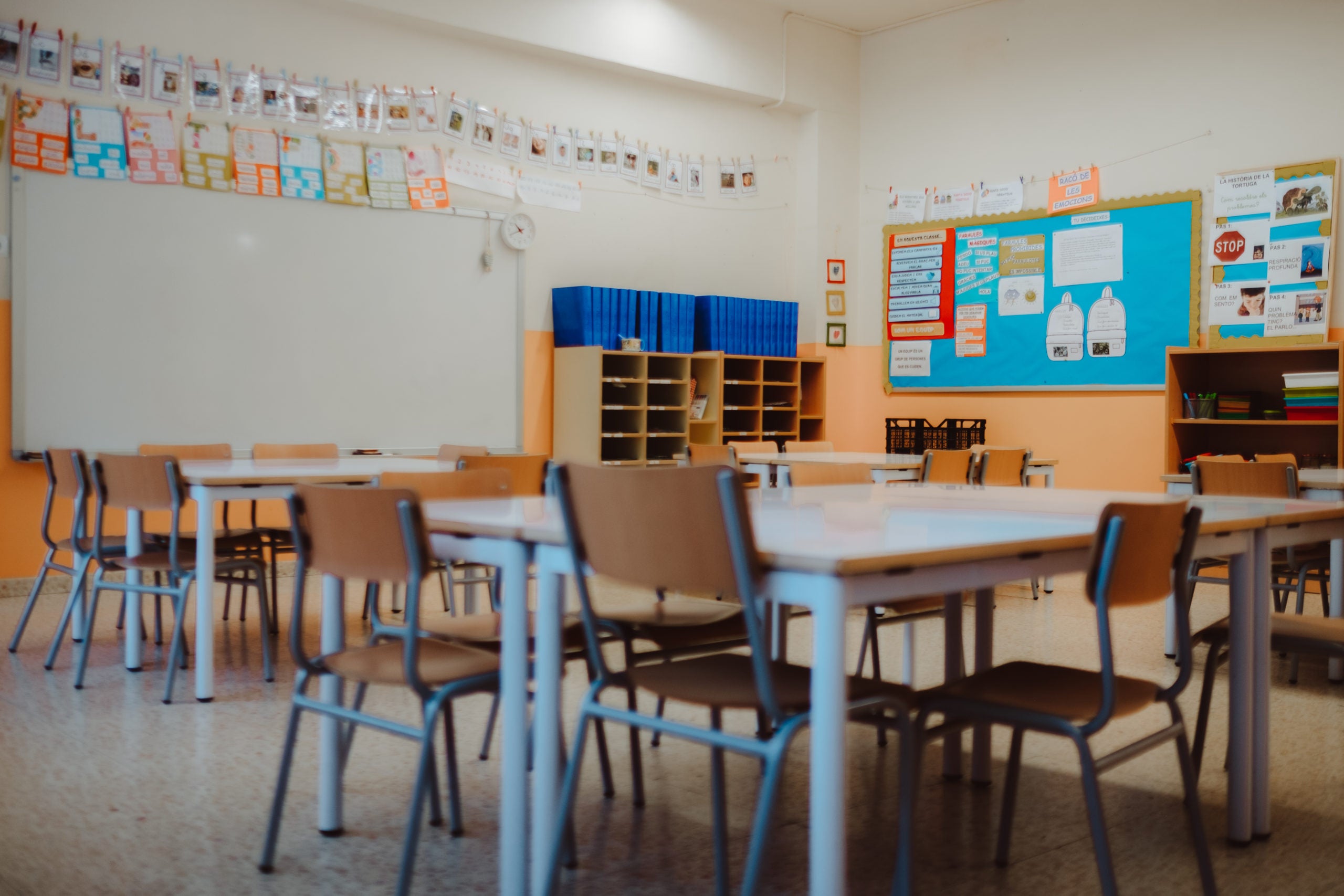 Una de les aules de l'Escola Barcelona, on Benaiges va abusar d'alumnes durant tres dècades / Escola Barcelona