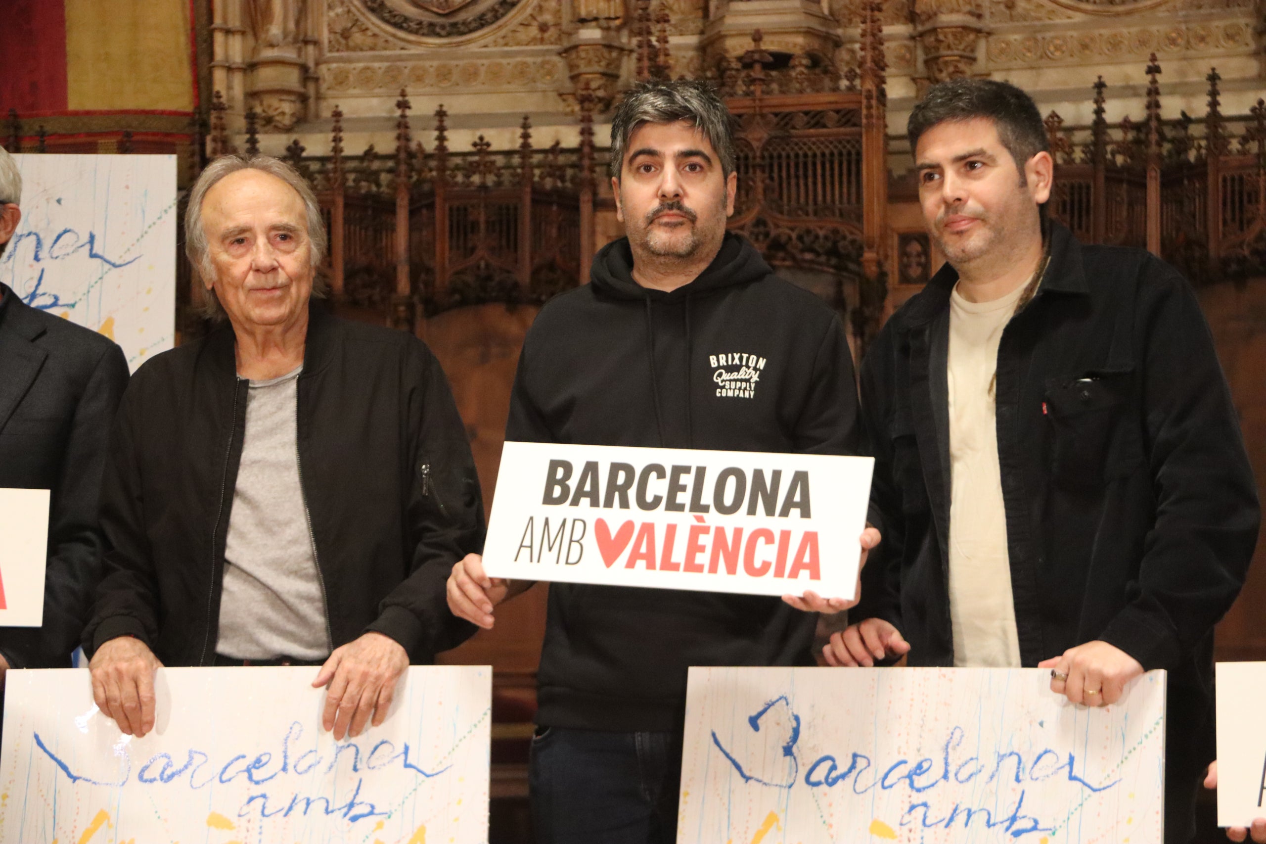 Els germans Muñoz i Serrat, en la presentació del concert de 'Barcelona amb València' / Eli Don