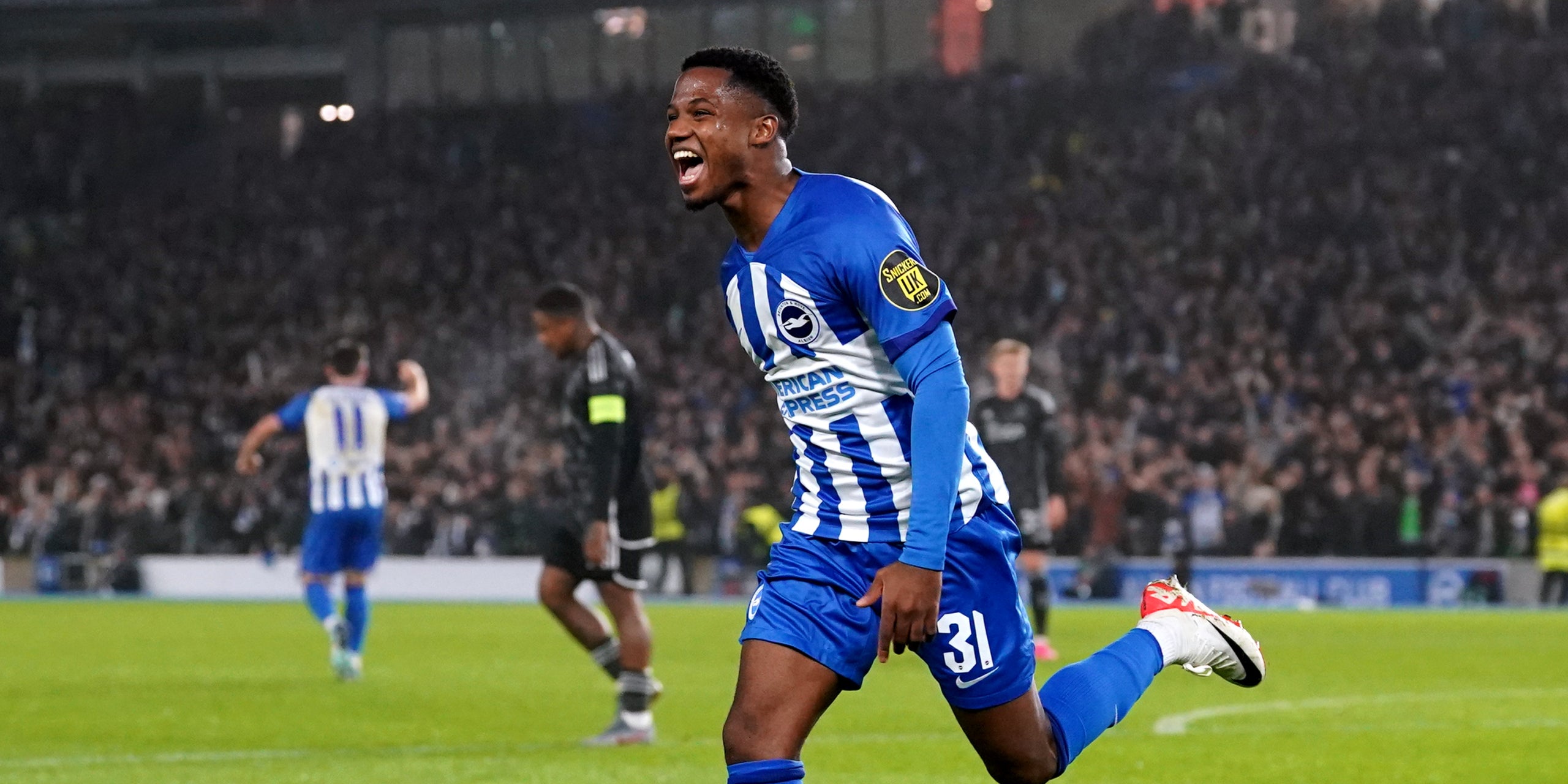 Ansu Fati, celebrando un gol con el Brighton | Europa Press