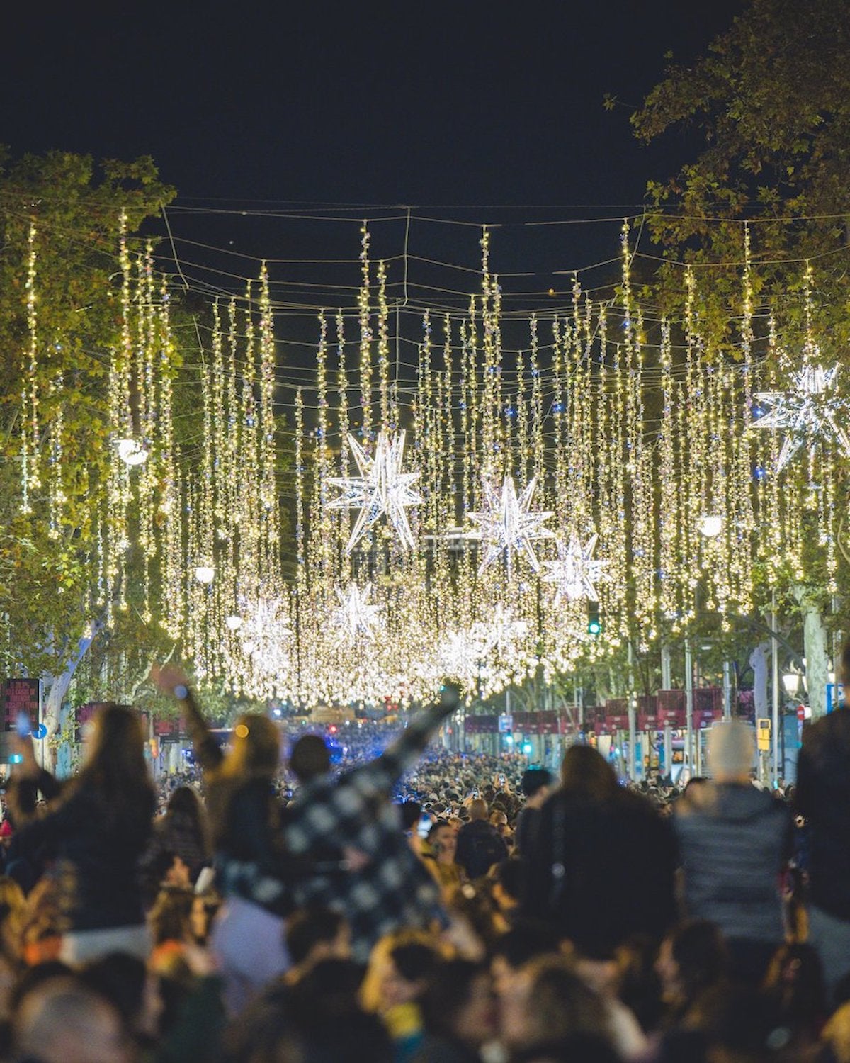 El passeig de Gràcia ha tornat a ser l'escenari escollit per segon any consecutiu per a l'encesa de llums / Ajuntament de Barcelona