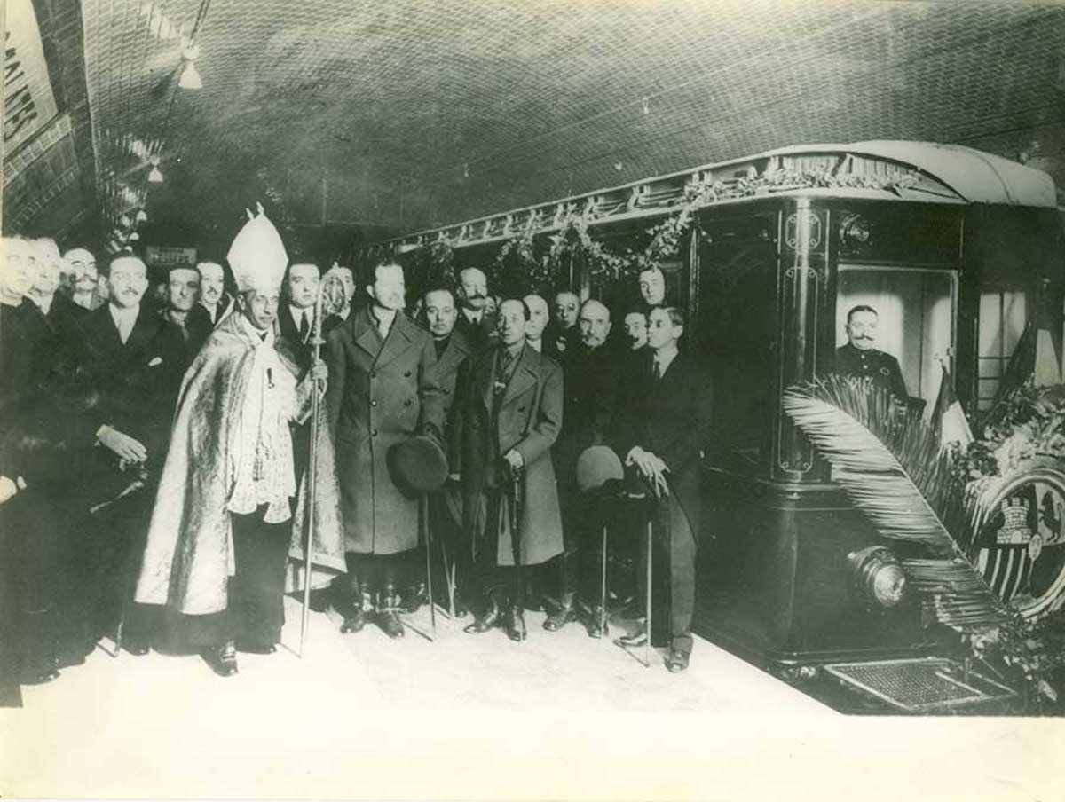 Inauguració de la primera línia del metro de Barcelona el 30 de desembre del 1924 / Fundació TMB