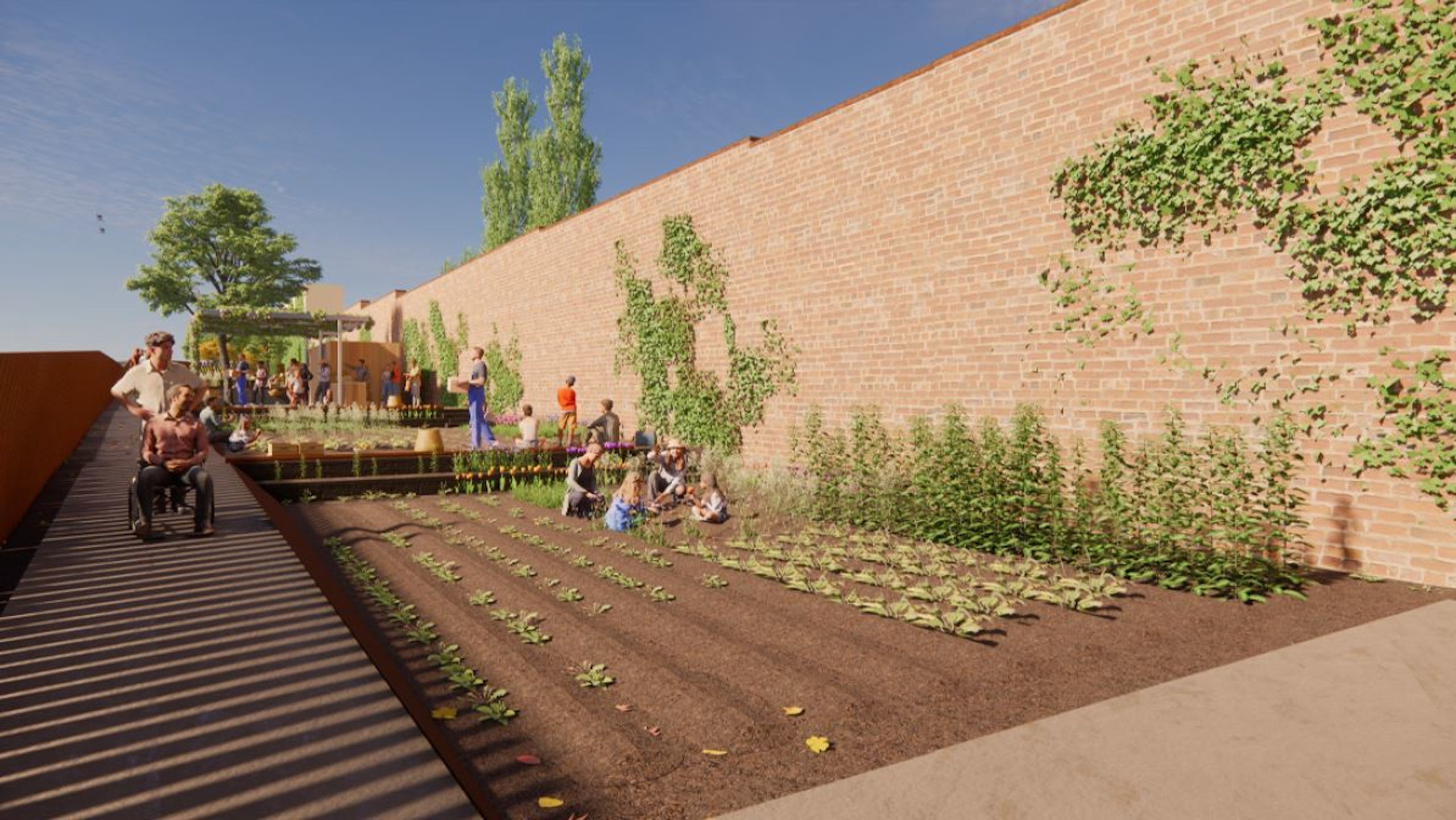 Render del futur parc agrari de Can Valent, al barri de Porta / Ajuntament de Barcelona
