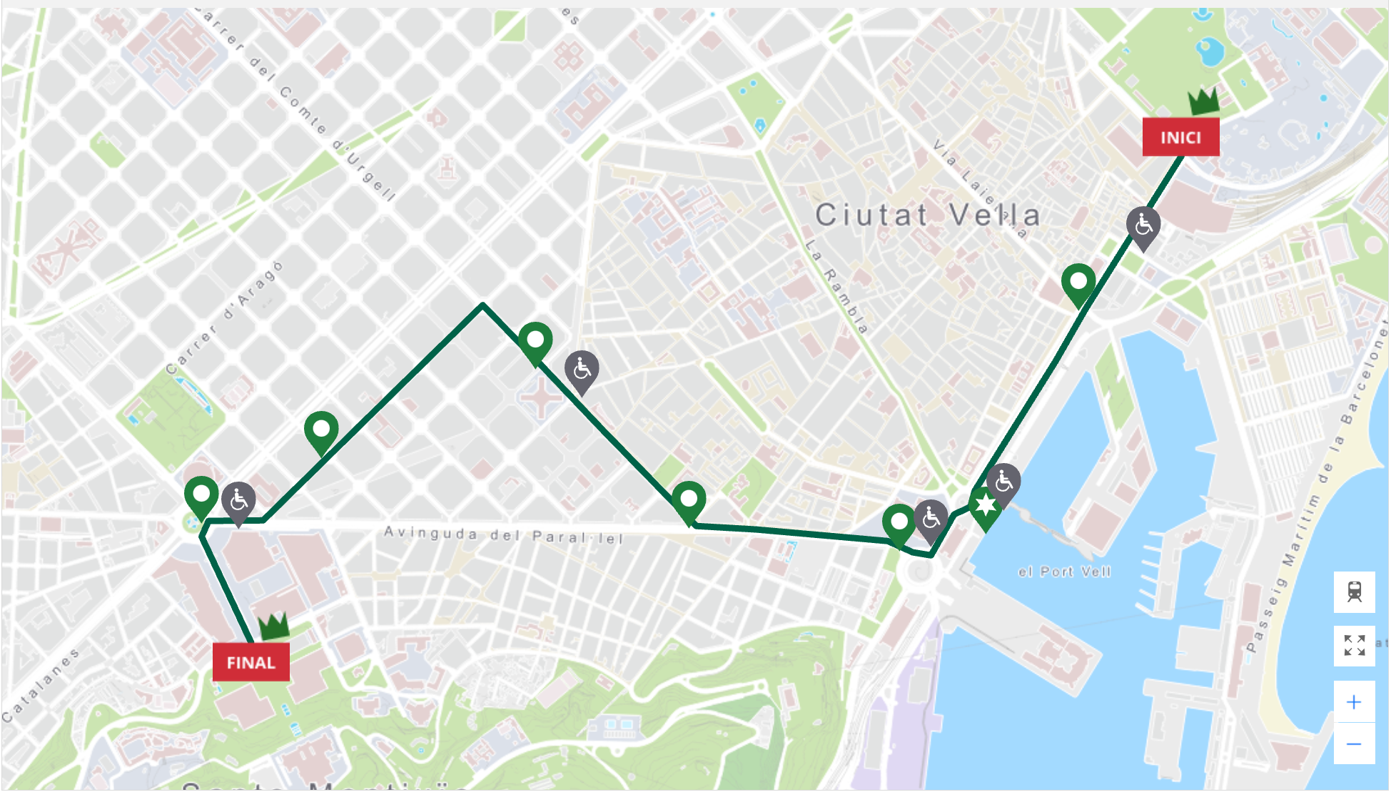 Plànol el recorregut que farà la cavalcada de Reis del 2025 a Barcelona