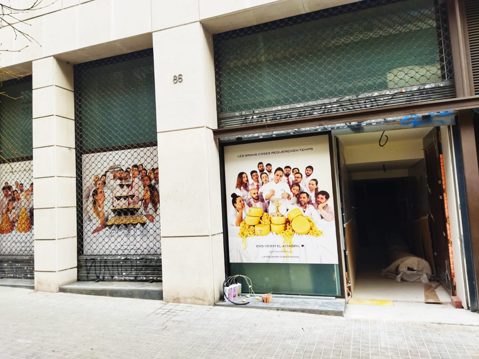 El restaurant Big Mamma que obrirà al carrer d'Enric Granados on hi havia el local de Messi / Jordi Subirana