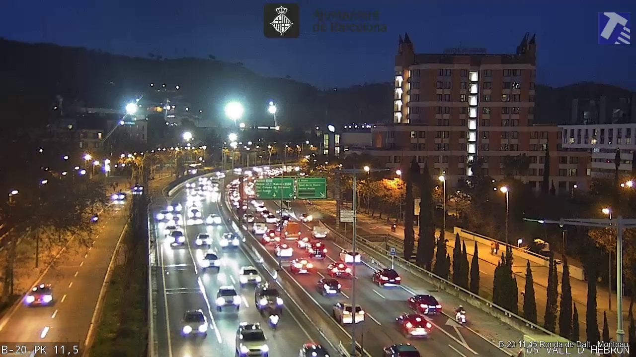Imatge de la ronda de Dalt de les càmeres de seguretat de Trànsit / SCT