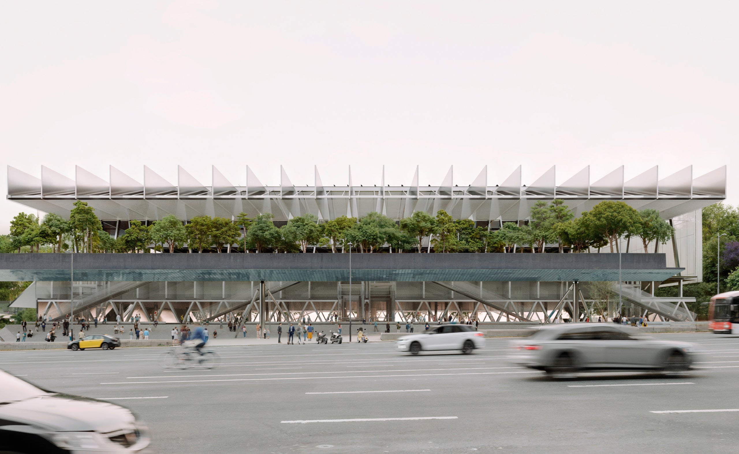 Render de la construcció del Palau Multifuncional i la renovació de l'actual Palau de les Comunicacions | Fira de Barcelona