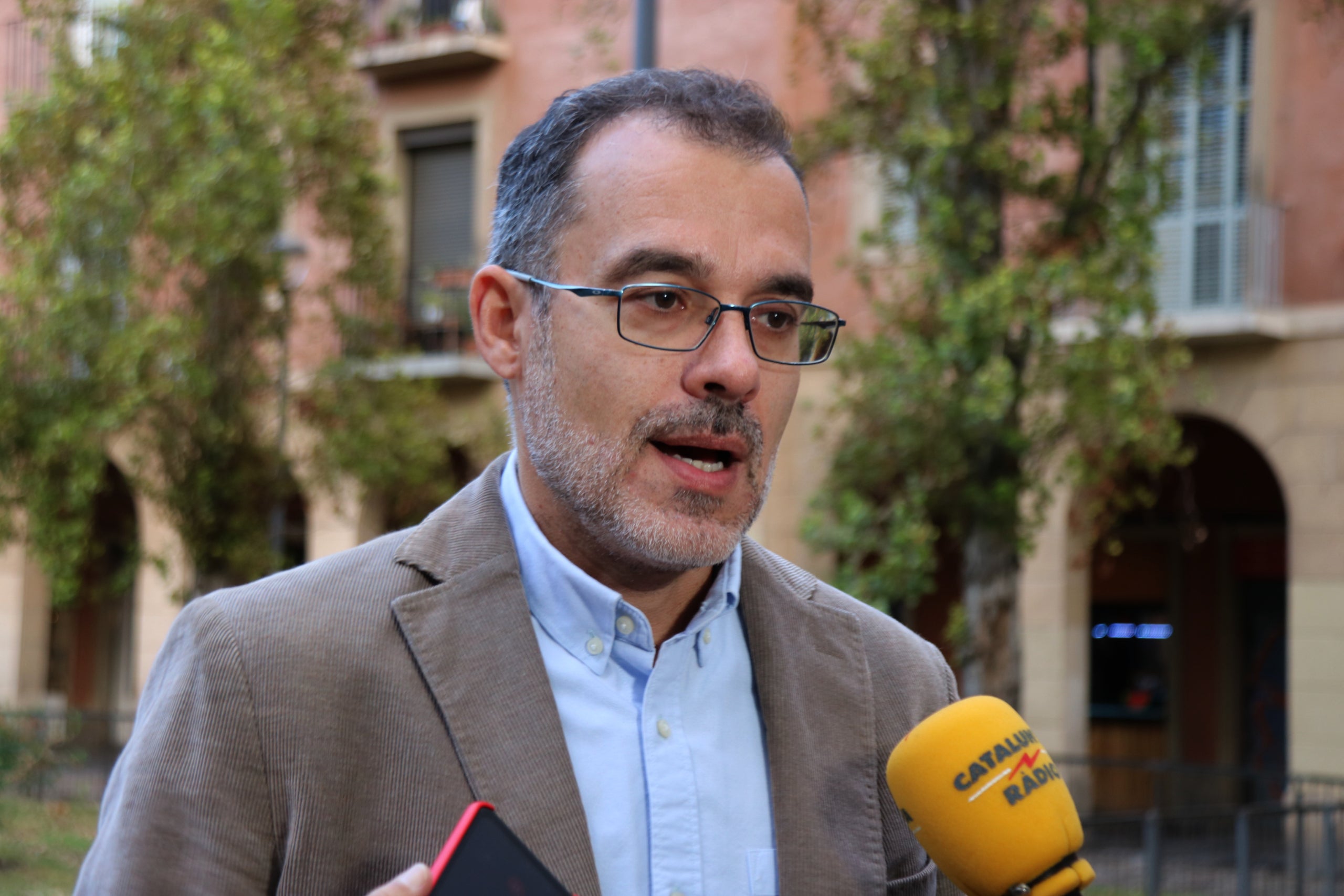 El regidor de BComú, Jordi Rabassa, en una atenció als mitjans / ACN