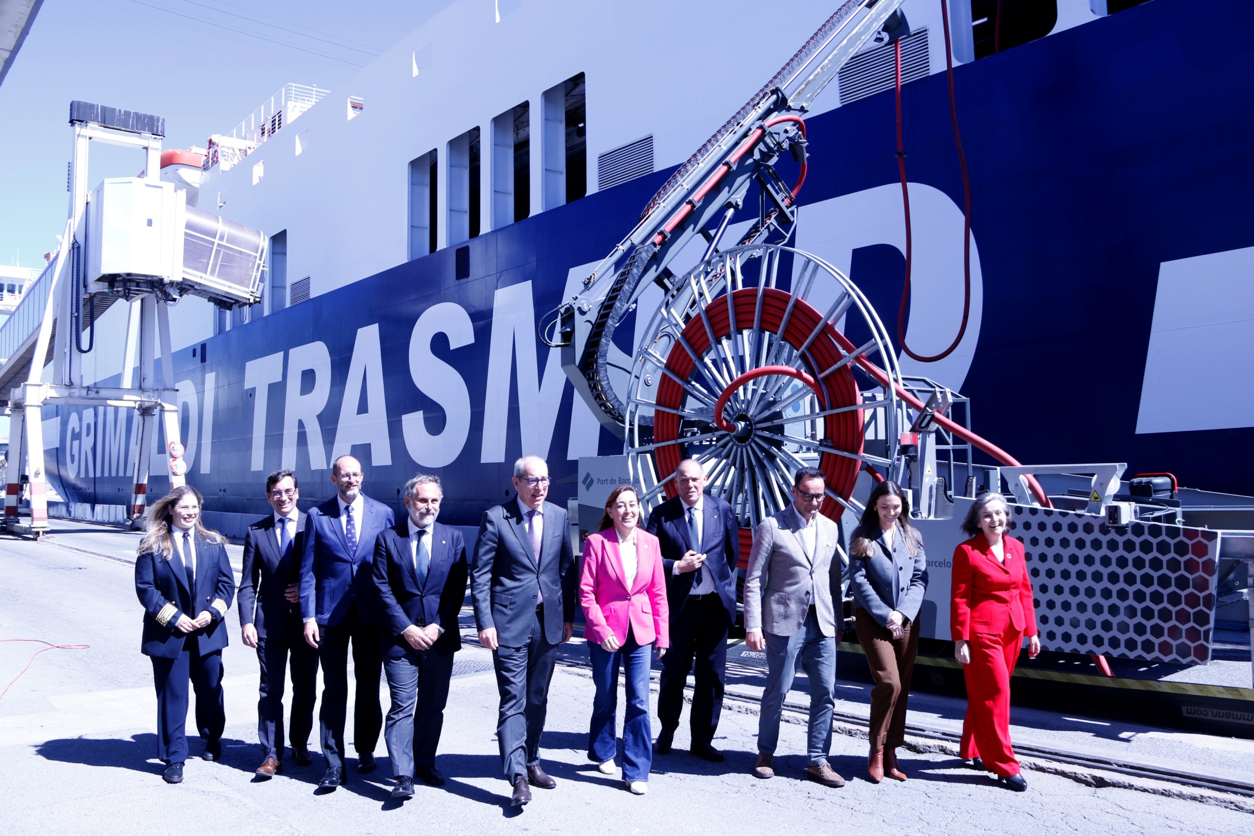 Presentació de la primera connexió elèctrica per a ferris a la terminal Grimaldi al Port de Barcelona / Gerard Ullastre (ACN)