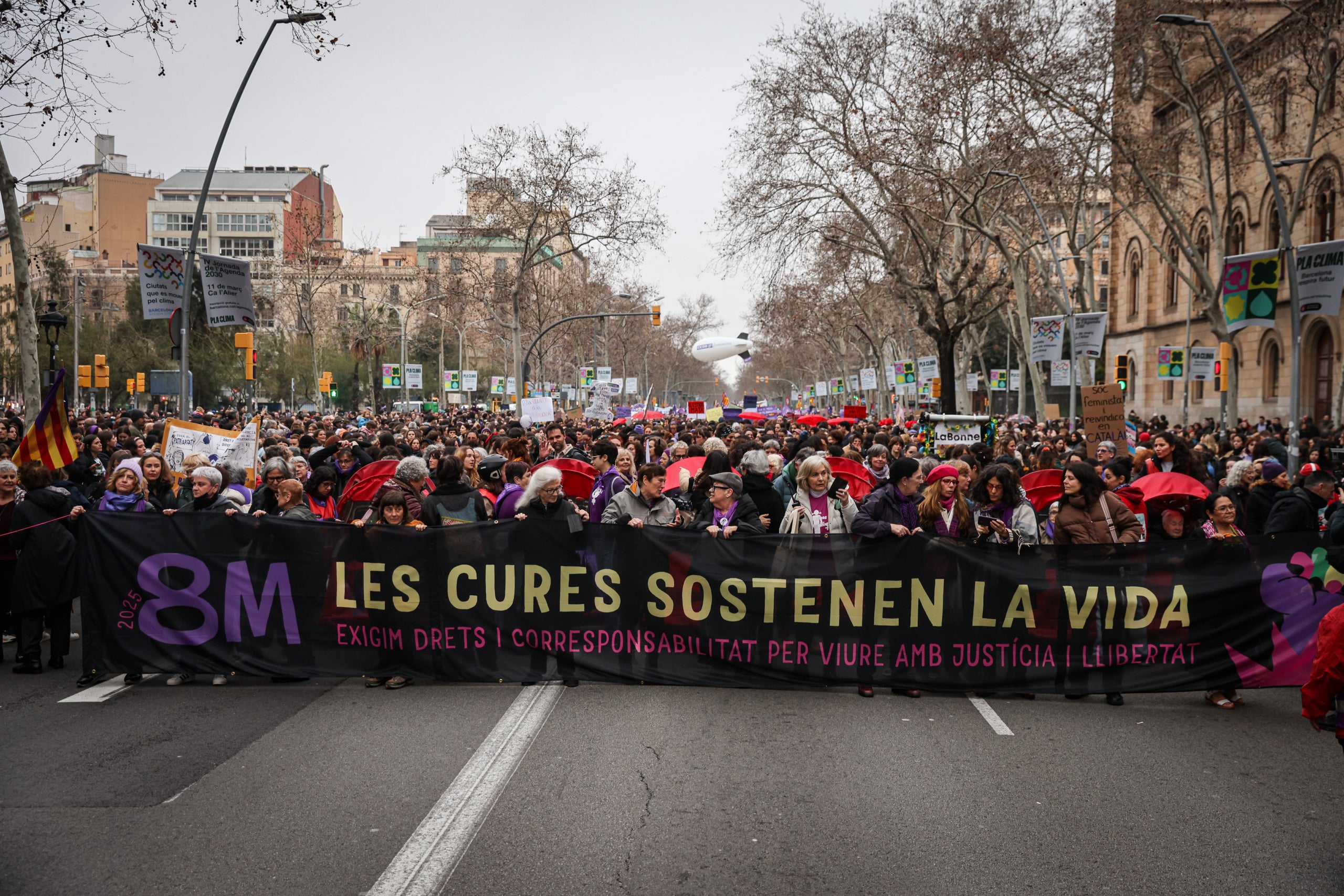 Manifestació feminista de l'Assemblea 8M, al centre de Barcelona / ACN-Jordi Borràs