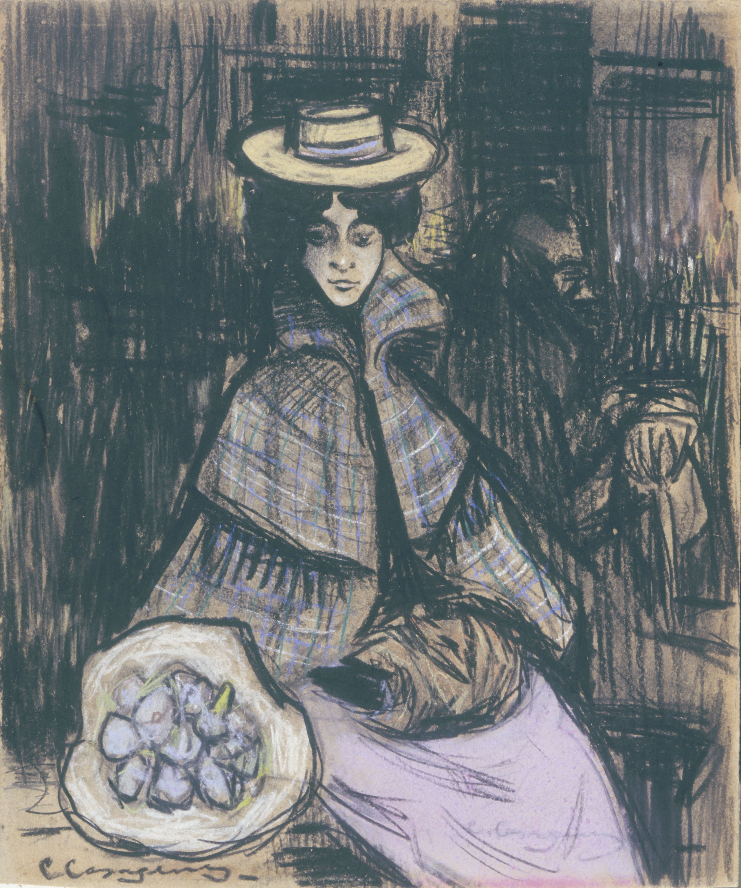 Carles Casagemas / Dona en un cafè [Germaine Gargallo] (1901) / Museu Picasso de Barcelona