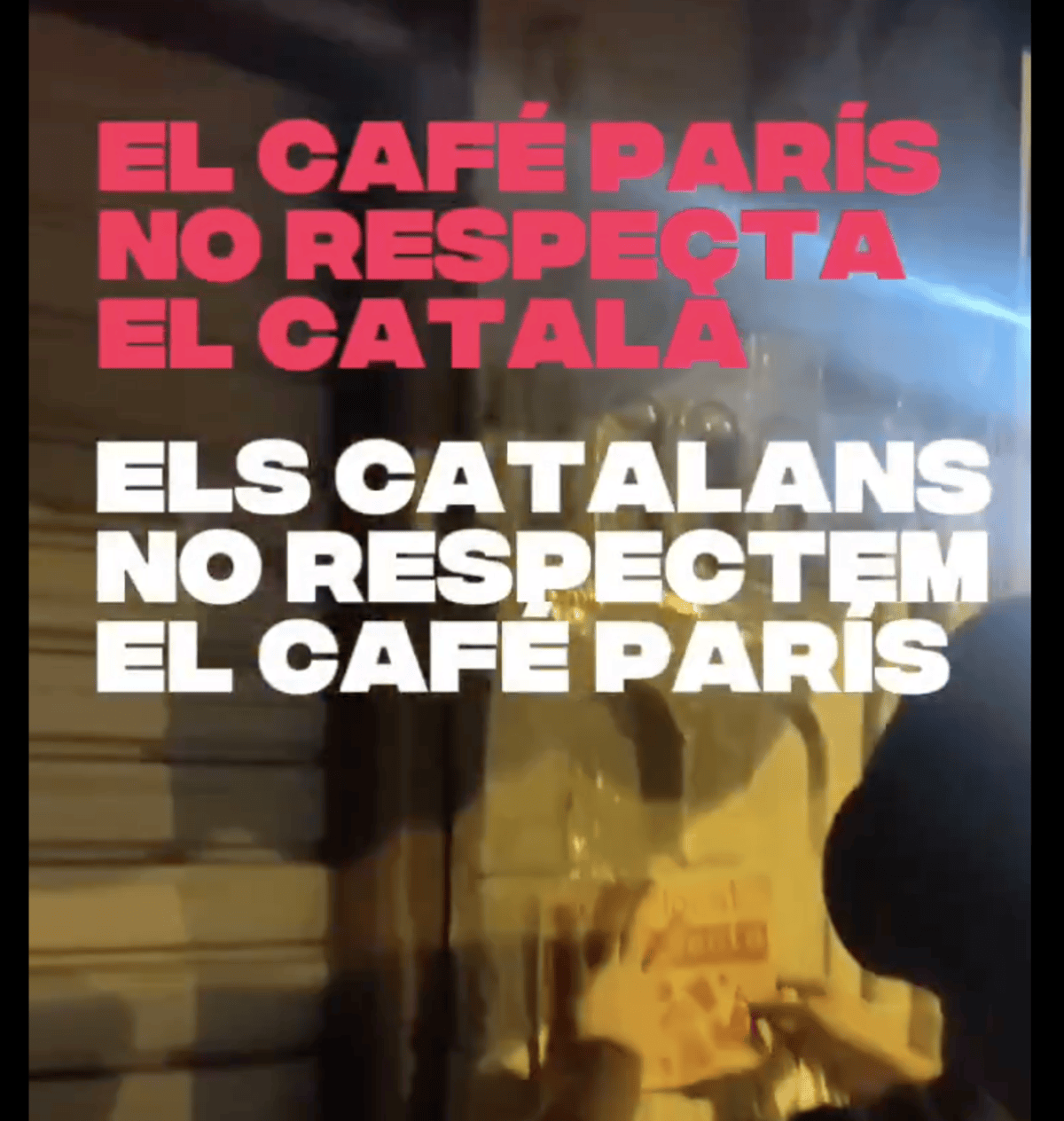 L'acció del col·lectiu nosaltres sols contra el Café de París