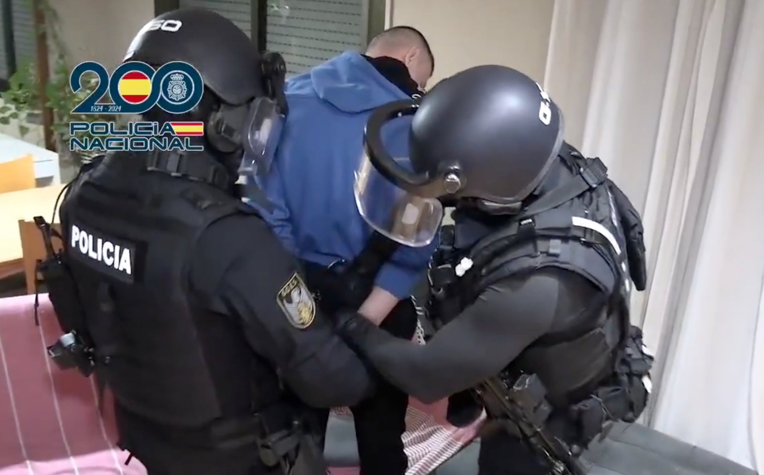 Moment de la detenció del líder de la xarxa de narcotràfic / Policia