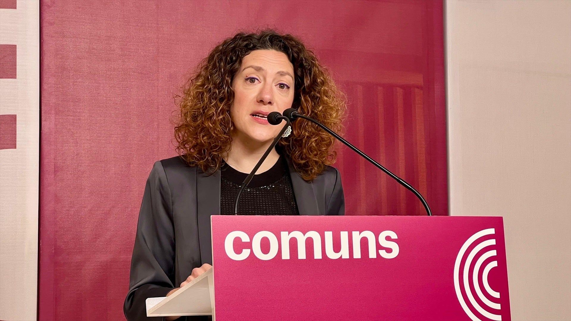 La portaveu dels Comuns i diputada de Sumar al Congrés, Aina Vidal, en una roda de premsa / Europa Press