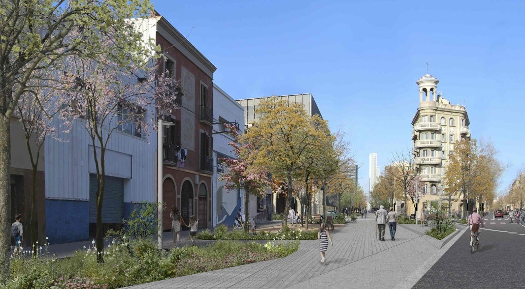 Exemple de l'eix del carrer Pere IV / Ajuntament de Barcelona