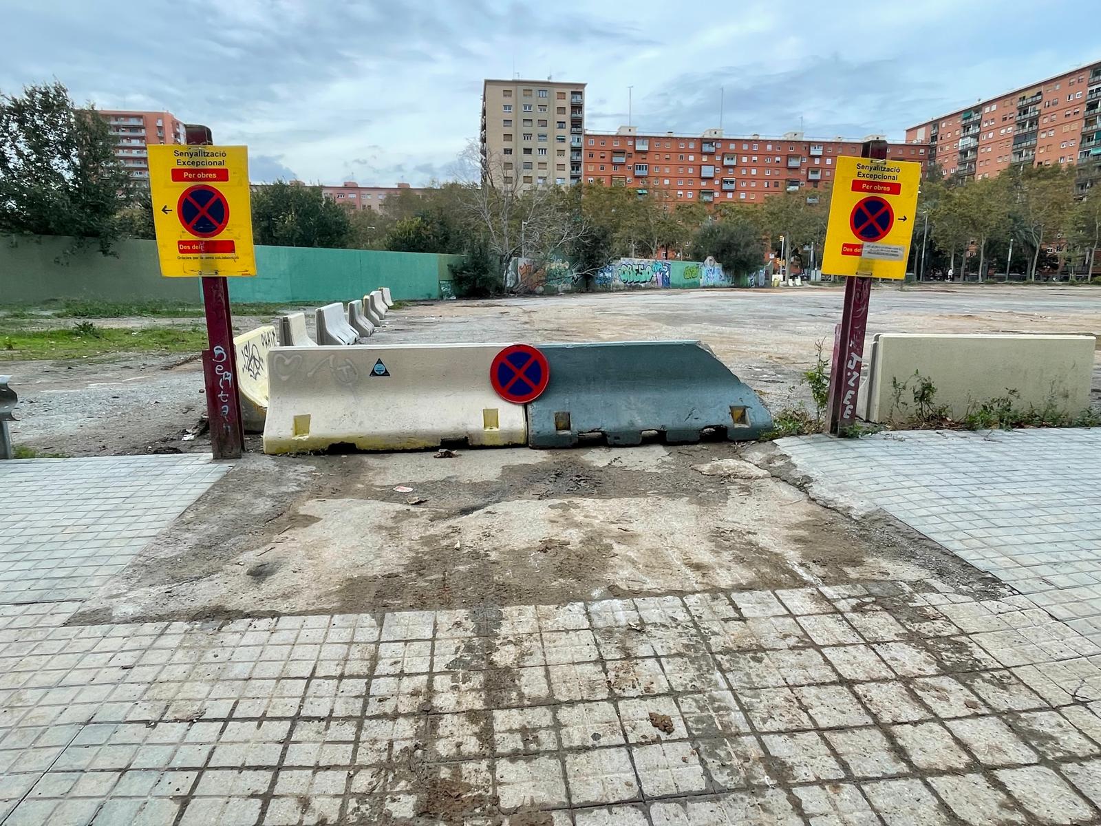 El solar de Diagonal Mar on es farà l'edifici d'habitatges públics / Cedida-Movimiento Diagonal Mar