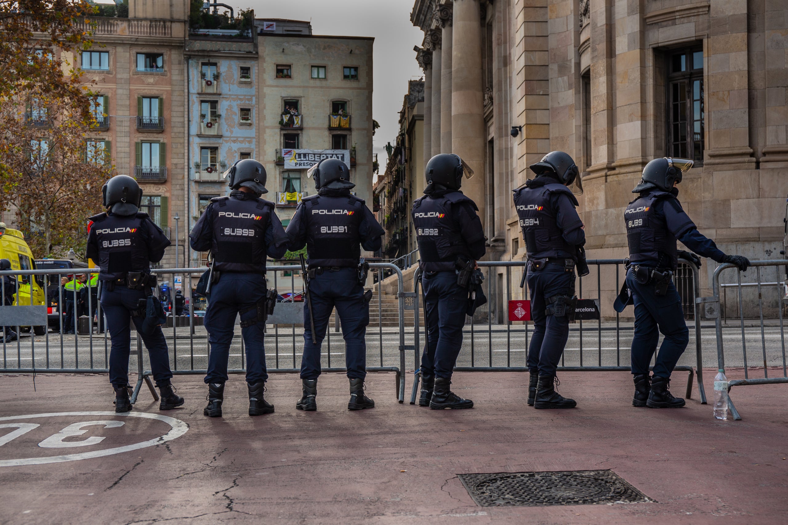 Antiavalots de la policia espanyola a la Via Laietana | David Zorrakino / Europa Press