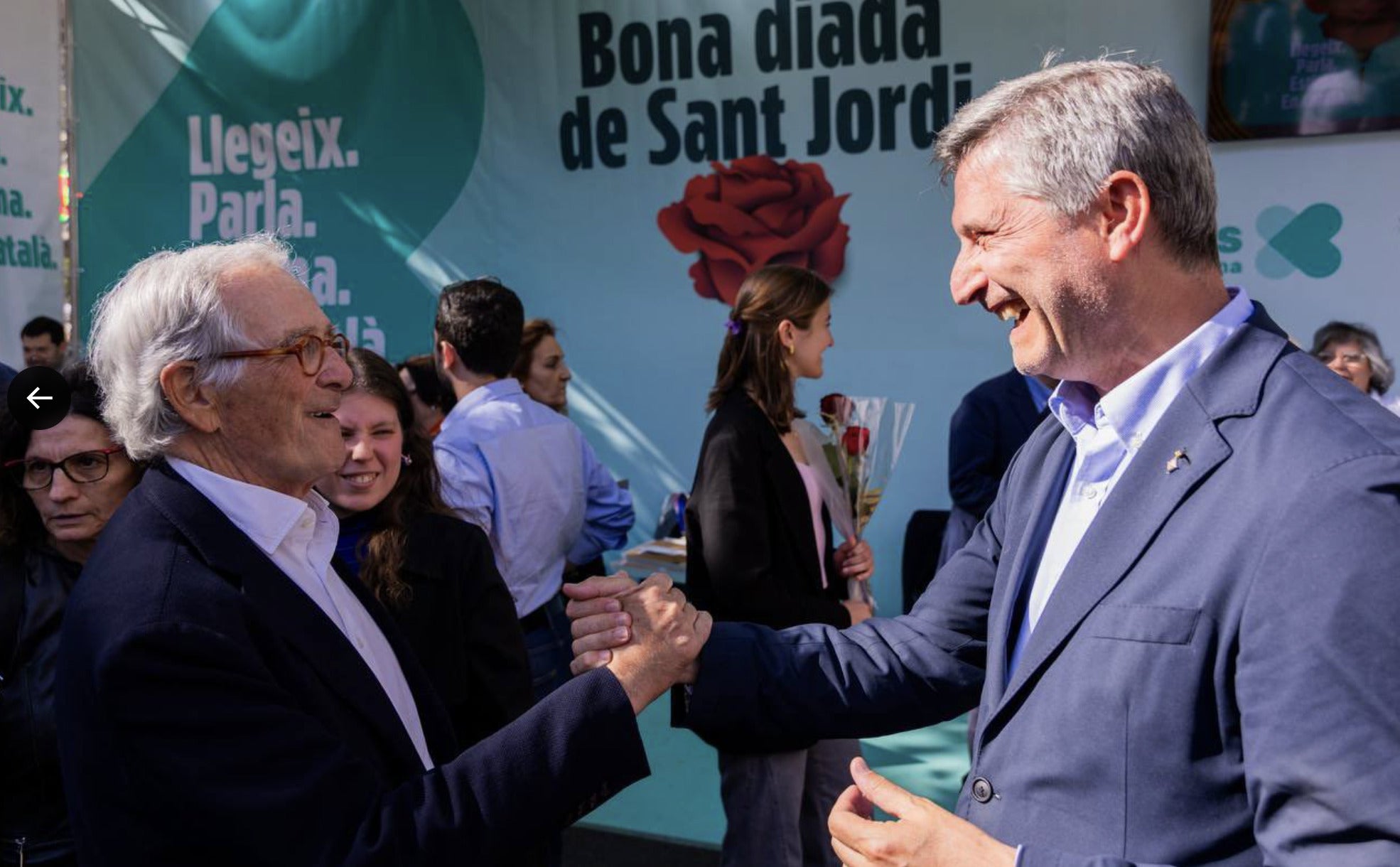 Xavier Trias i Jordi Martí Galbis, el dia de Sant Jordi de 2025 | Xarxes socials de Jordi Martí Galbis