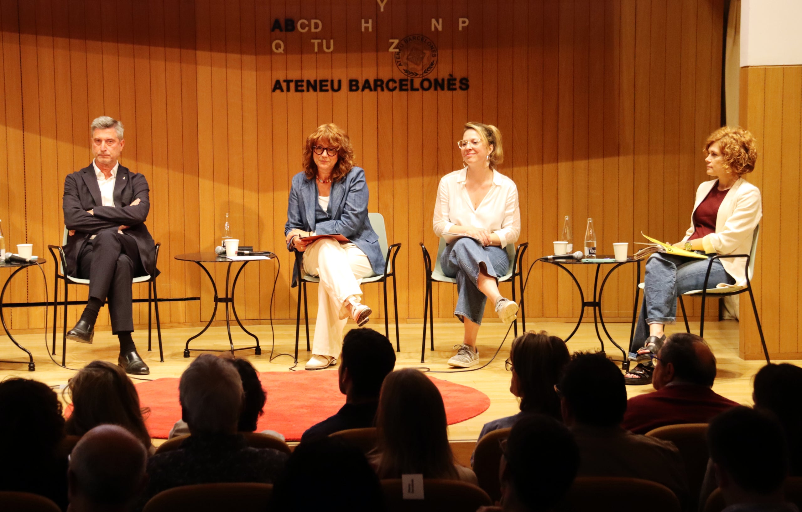 Jordi Martí Galbis, Laia Bonet, Janet Sanz i Elisenda Alamany, d'esquerra a dreta / ACN-Nazaret Romero