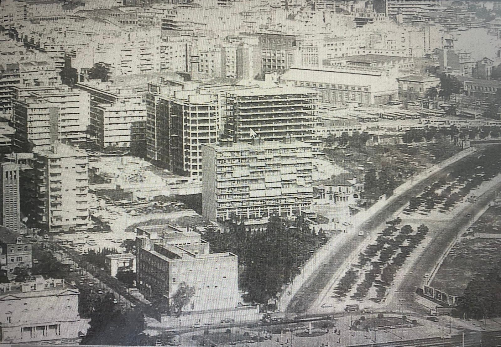 La Gran Via de Carles III abans d'obrir la ronda del Mig l'any 1967 / Cedida