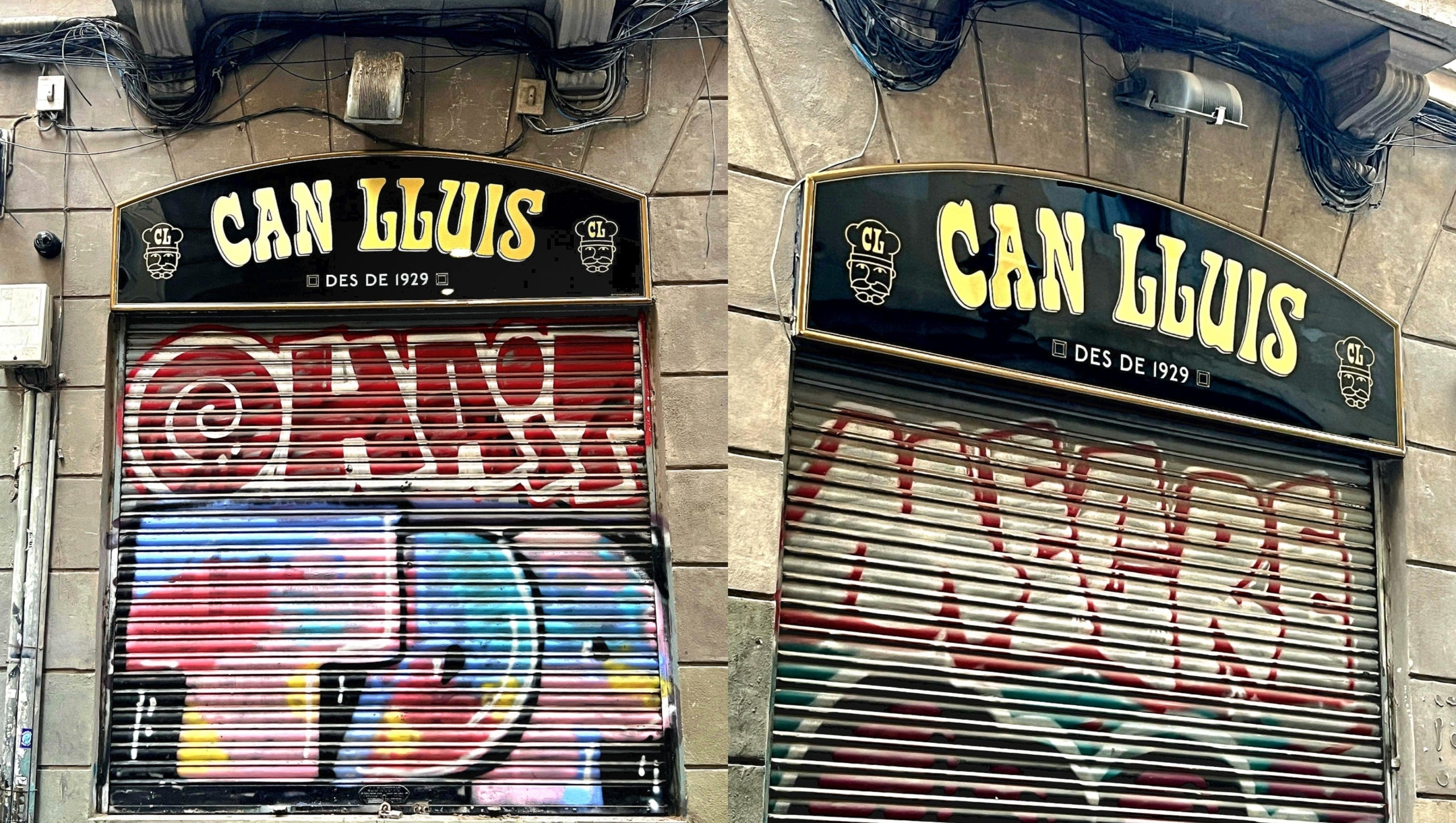Dos dels rètols nous que s'han posat a Can Lluís / Cedida al Alberto Mejías