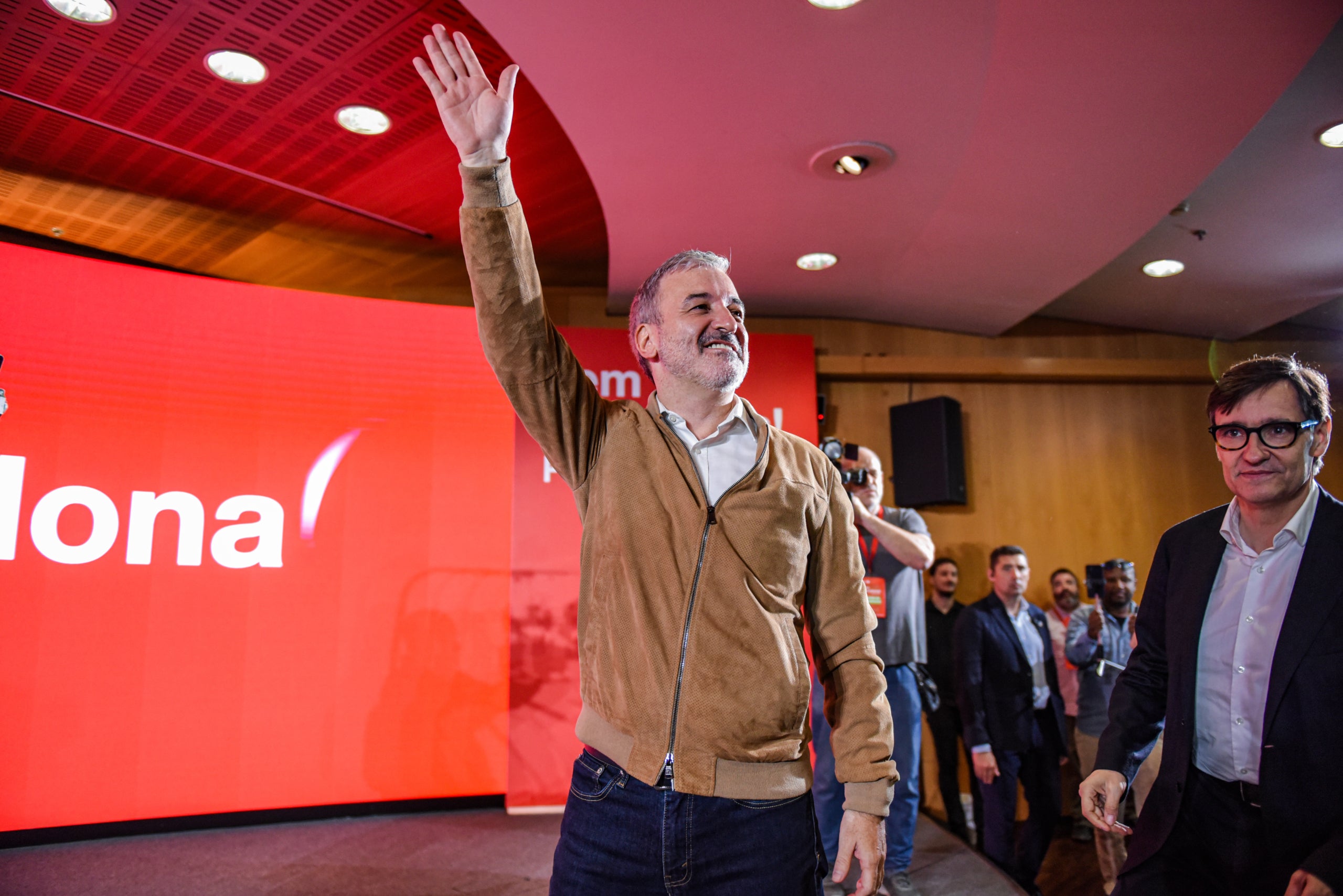 Jaume Collboni i Salvador Illa, en un acte del PSC / Alberto Paredes (Europa Press)
