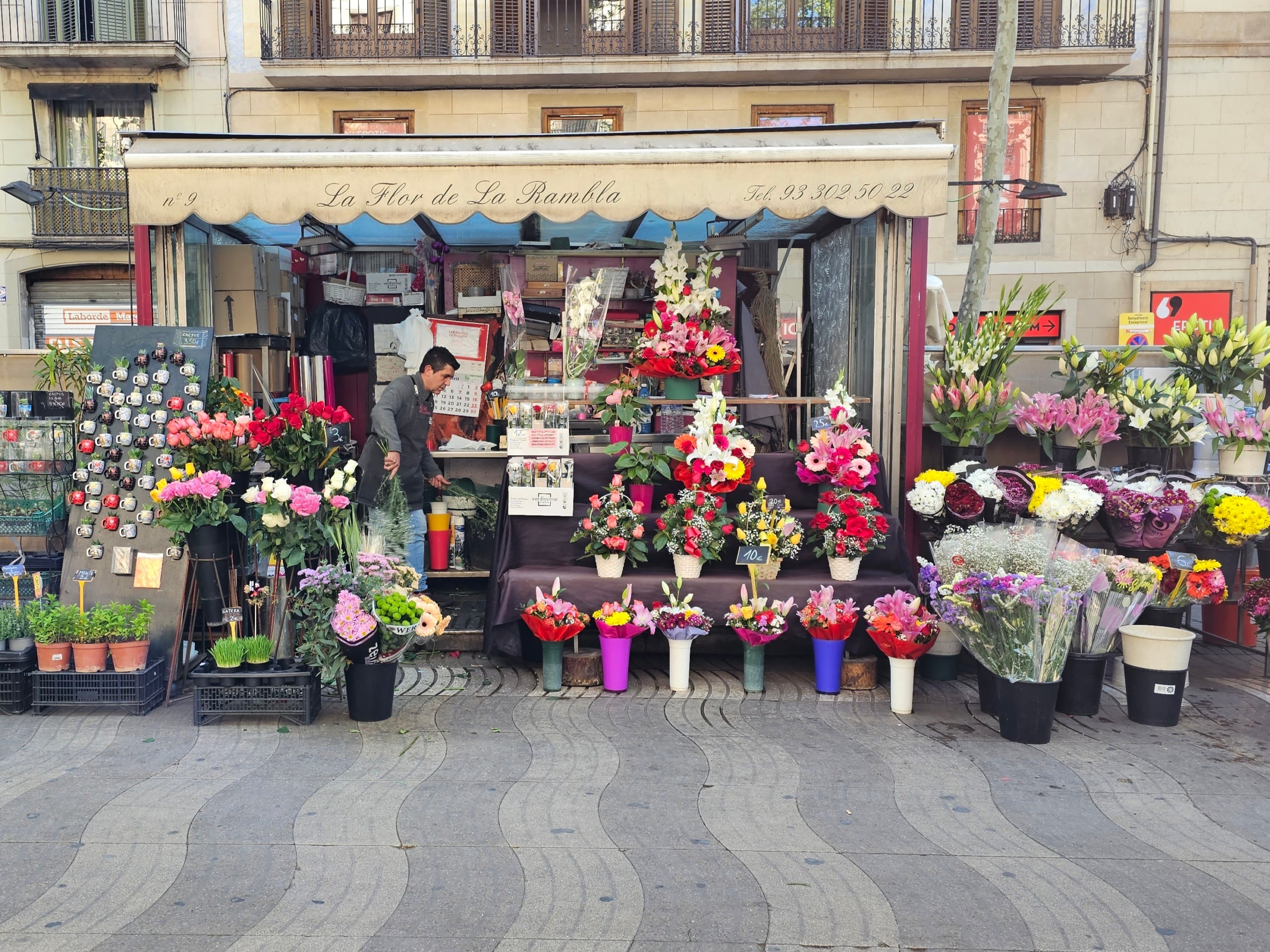Una parada de flors a la Rambla / Ajuntament de Barcelona