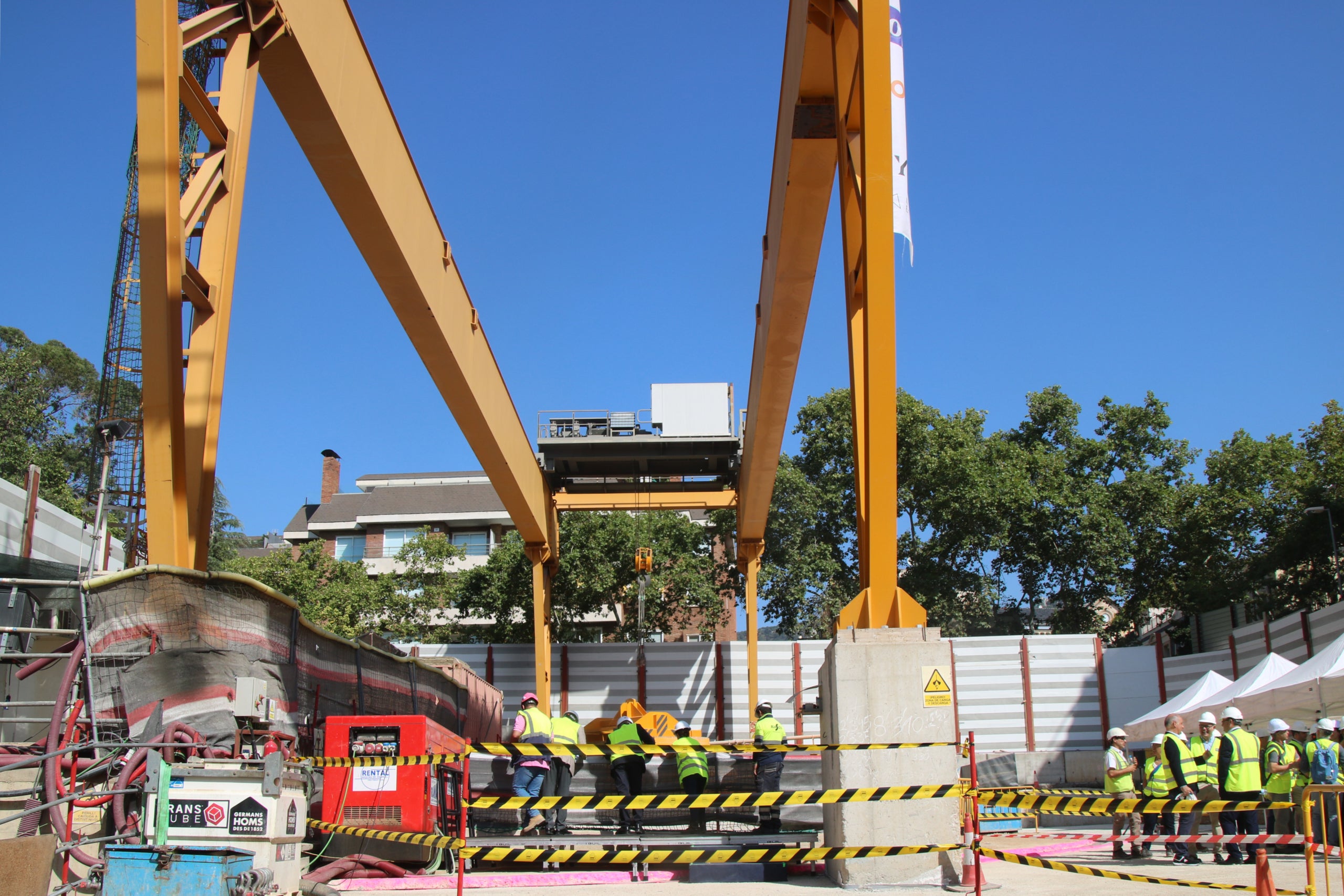 Obres de la futura estació Manuel Girona de la línia L9 del metro de Barcelona / Albert Hernández (ACN)