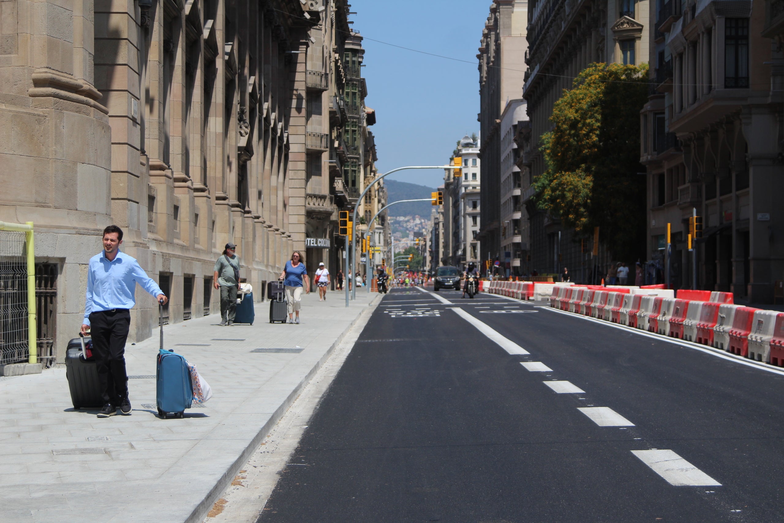 La nova Via Laietana s'estrenarà el pròxim 29 de juny després de més de tres anys d'obres de reurbanització / A.R.