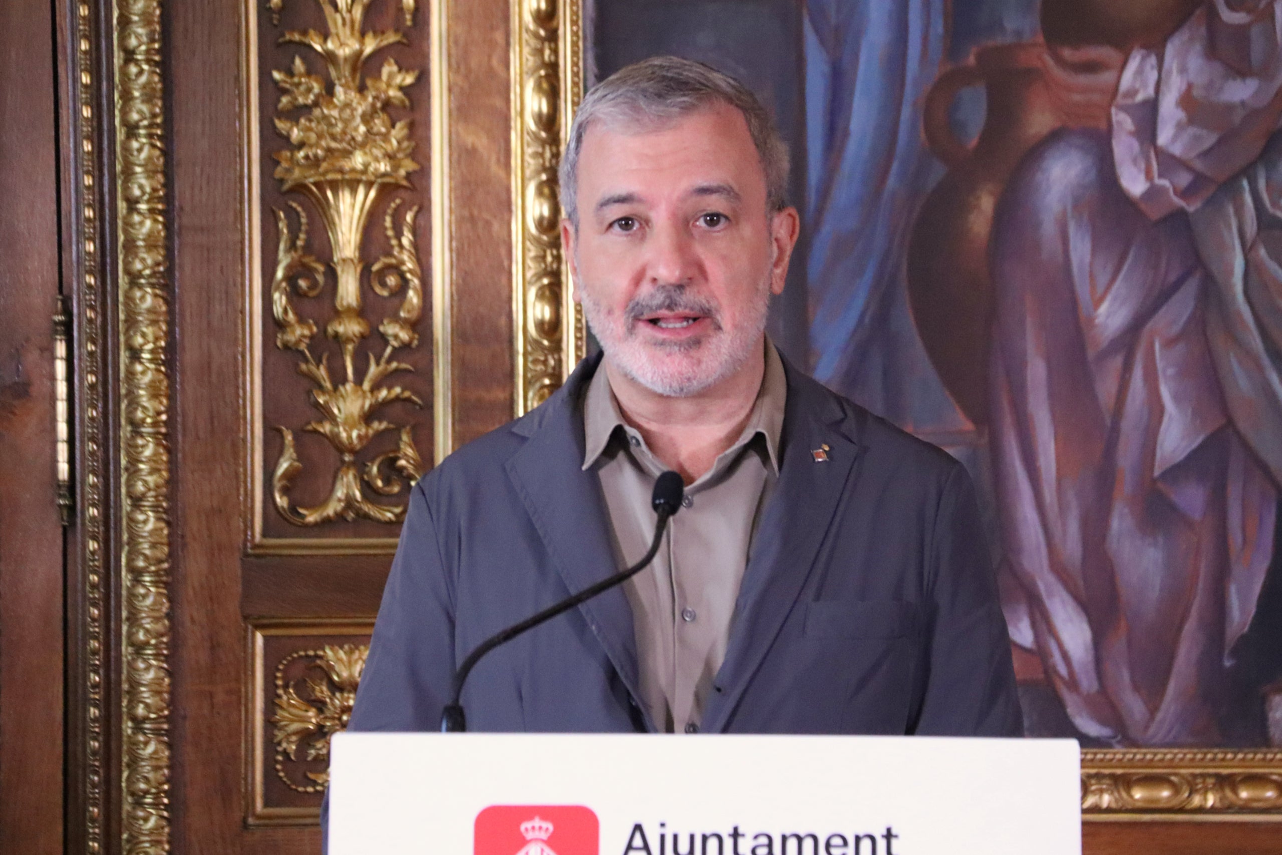 L'alcalde de Barcelona, Jaume Collboni, en una roda de premsa aquest divendres / ACN